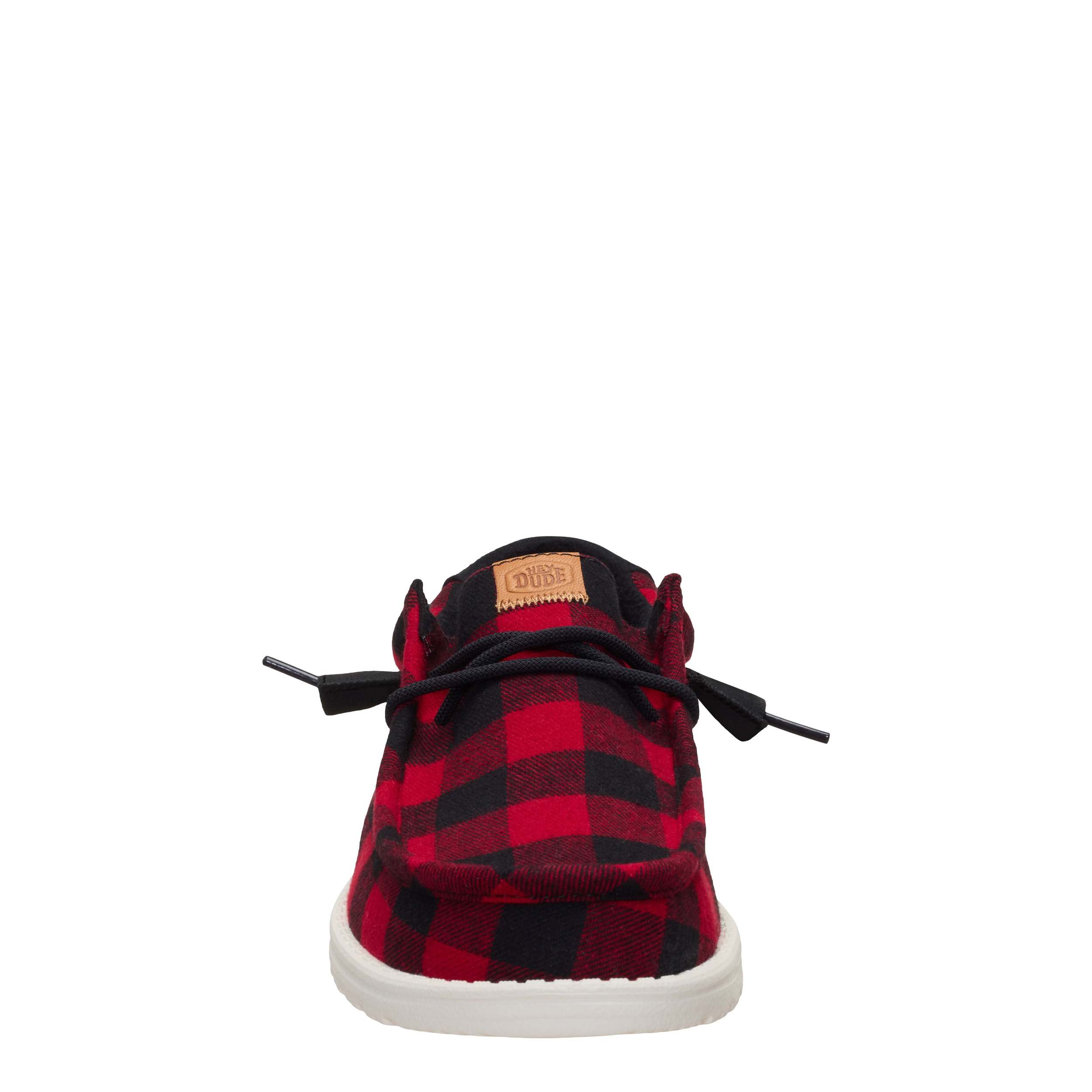 HEYDUDE-MENS WALLY SLIP ON SNEAKER-RED & 
