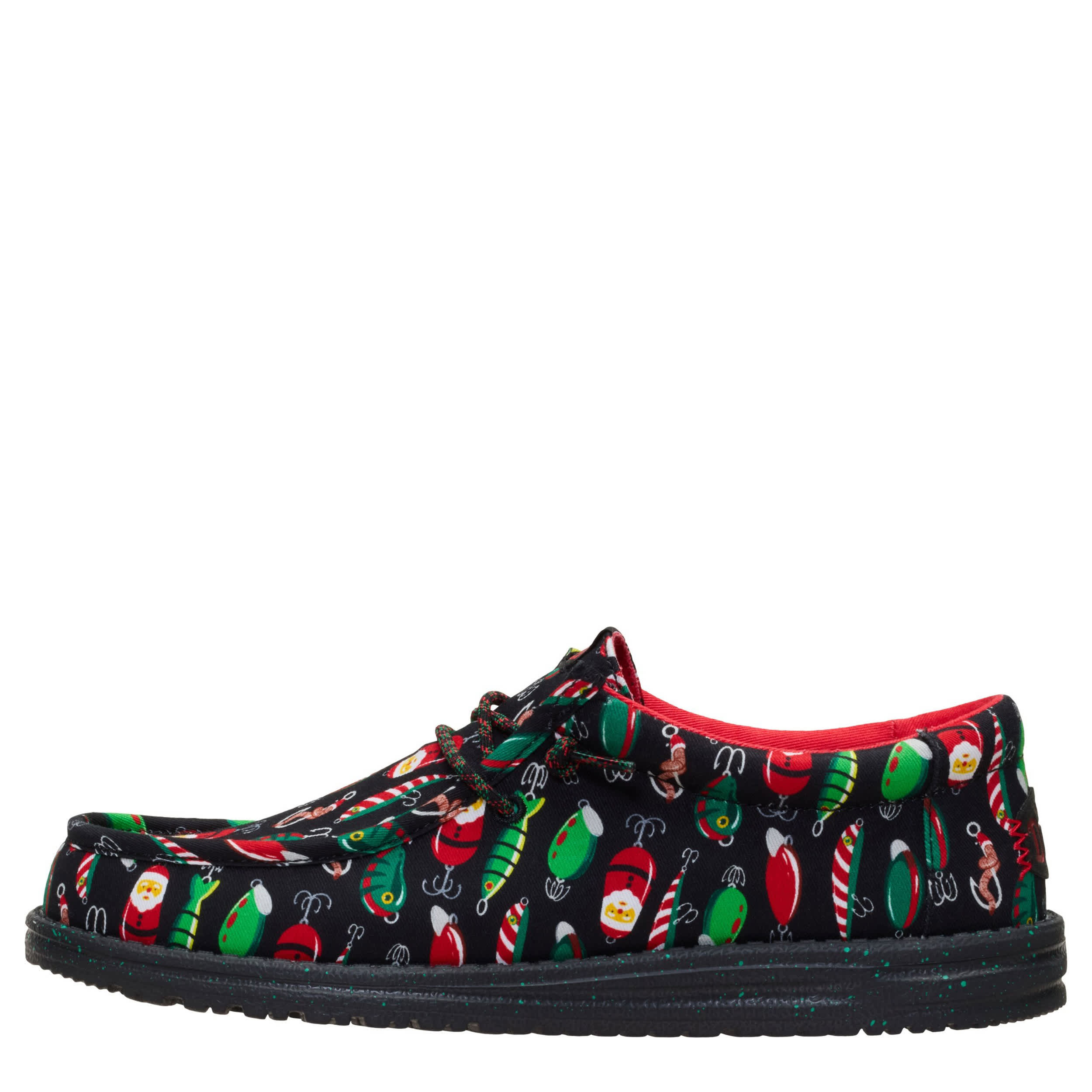 HEYDUDE-MENS WALLY SLIP ON SNEAKER-BLACK & 