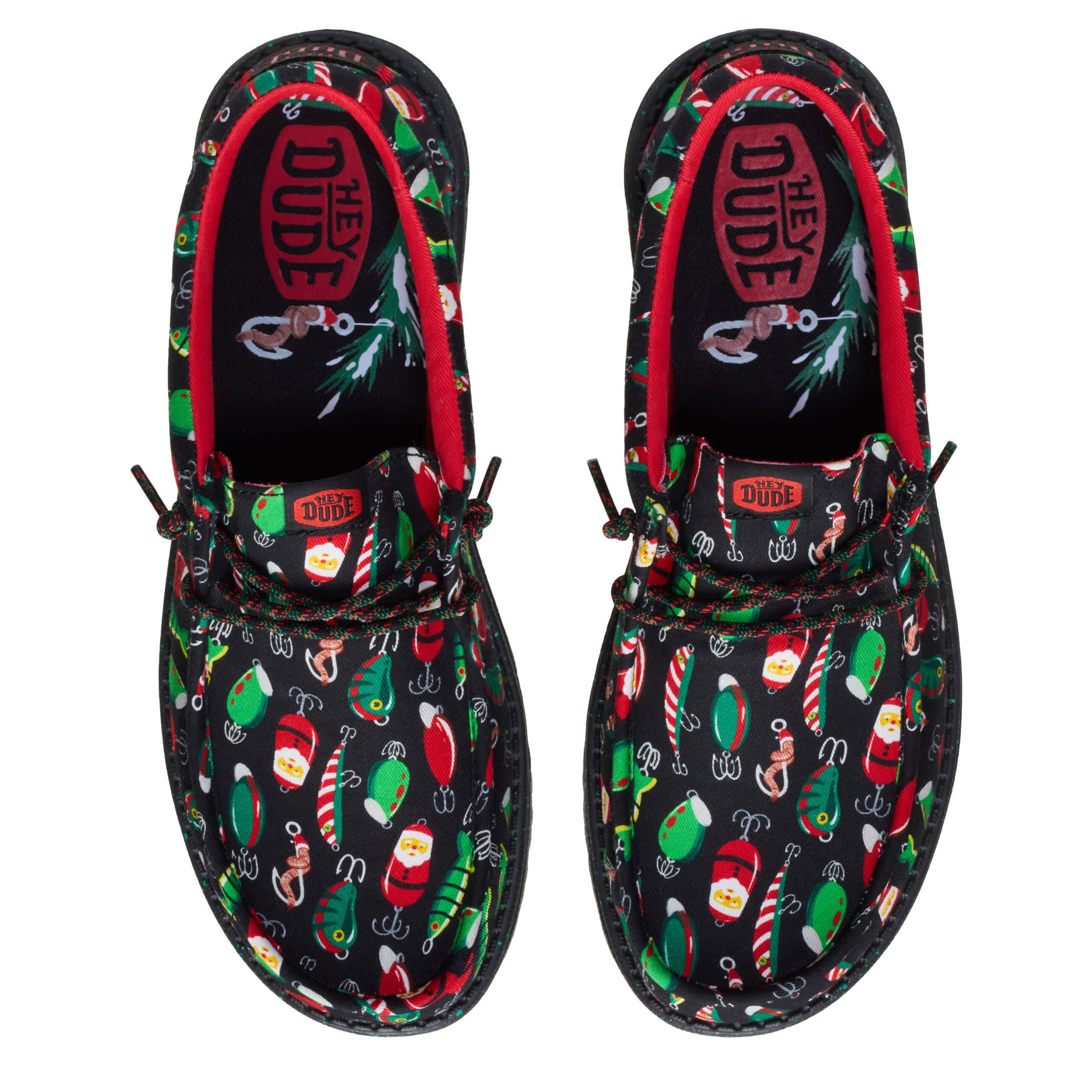 HEYDUDE-MENS WALLY SLIP ON SNEAKER-BLACK & 