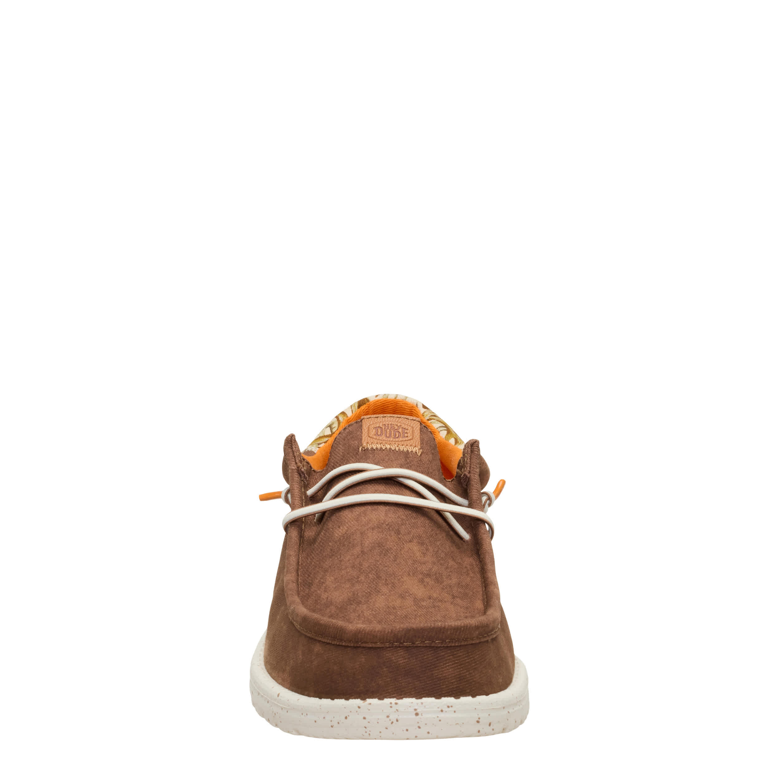 HEYDUDE-MENS WALLY SLIP ON SNEAKER-BROWN & 