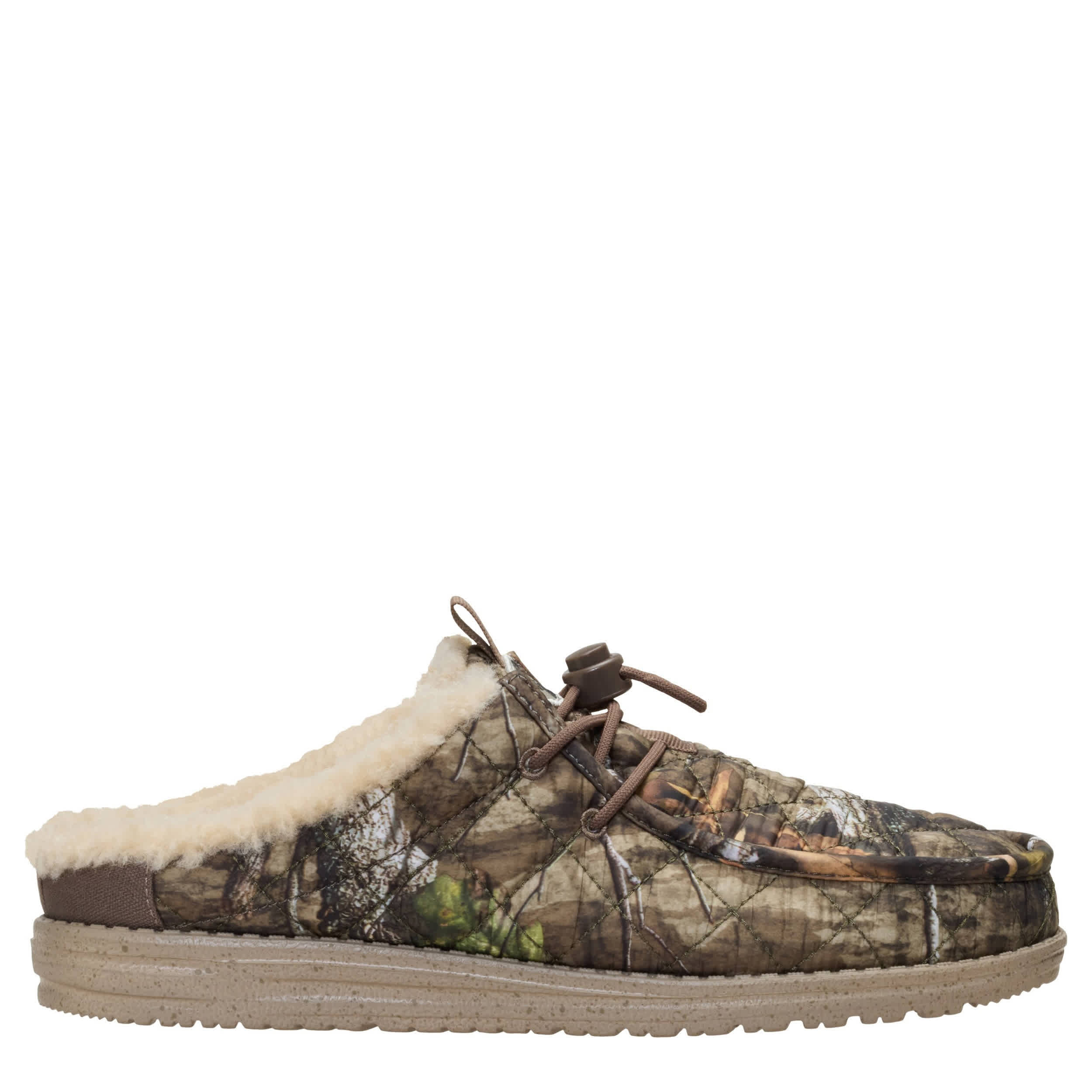 HEYDUDE-MENS WALLY SLIP CAMP MOSSY OAK SLIP ON SNEAKER-CAMO & 