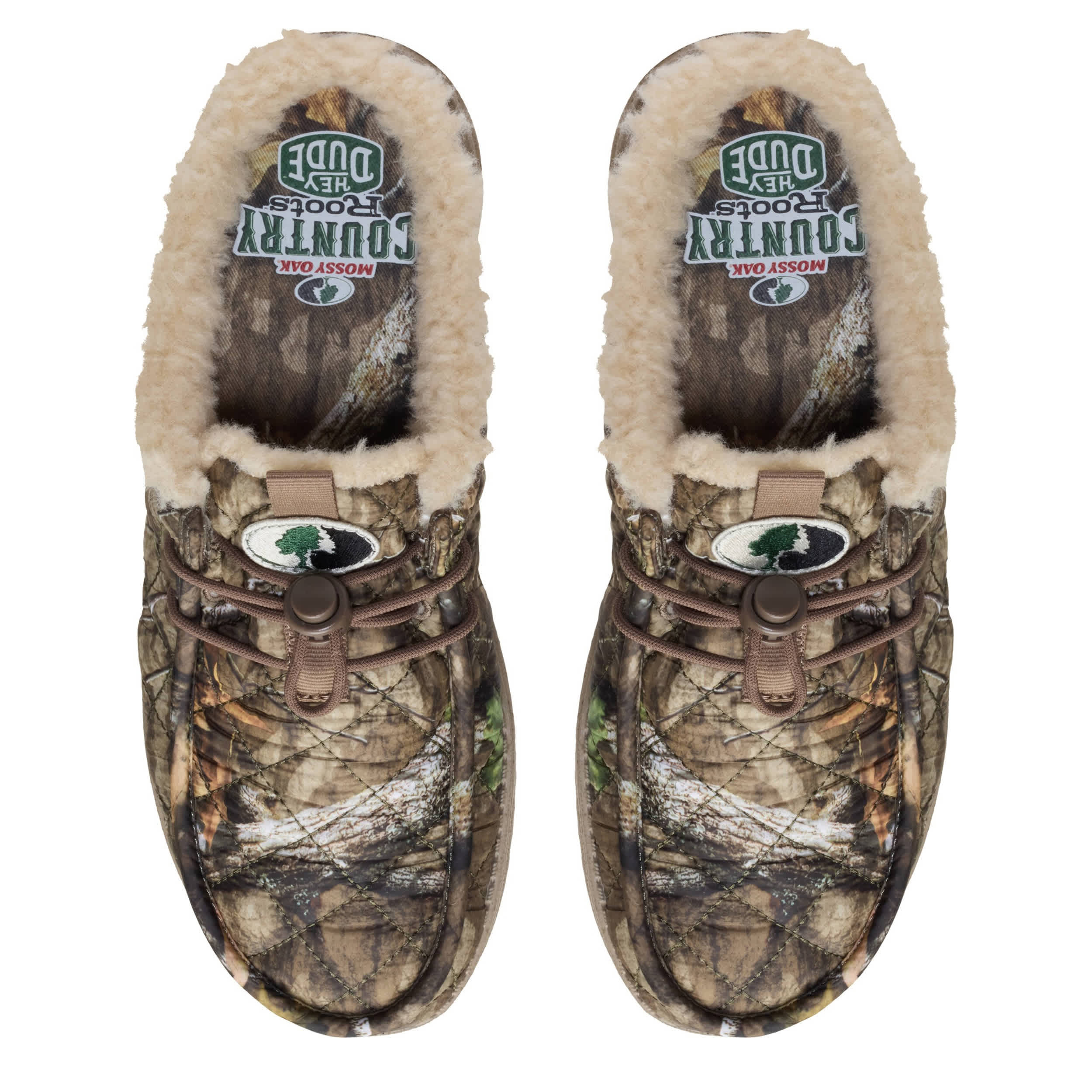 HEYDUDE-MENS WALLY SLIP CAMP MOSSY OAK SLIP ON SNEAKER-CAMO & 
