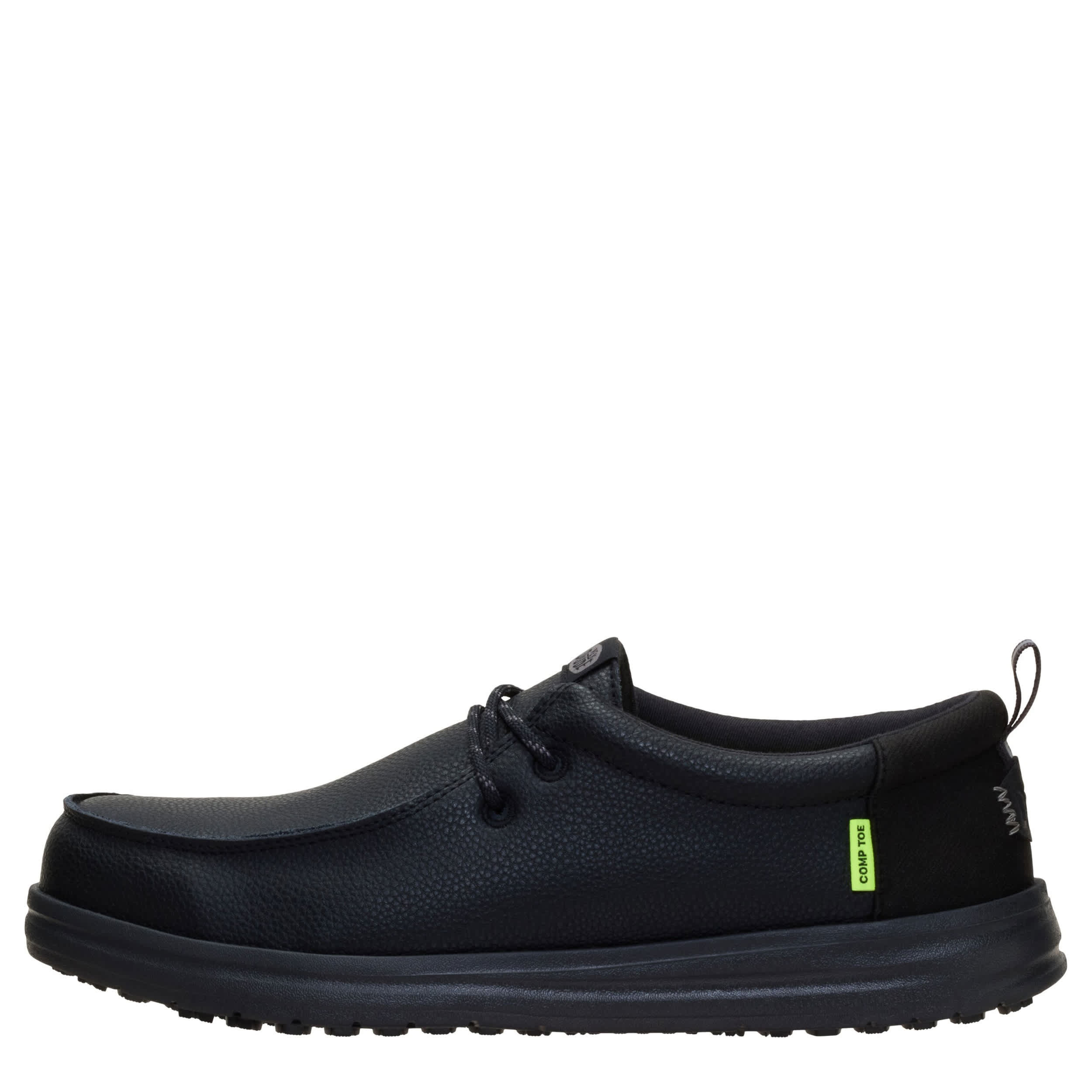 HEYDUDE-MENS WALLY WORK CT SHOE-BLACK & 