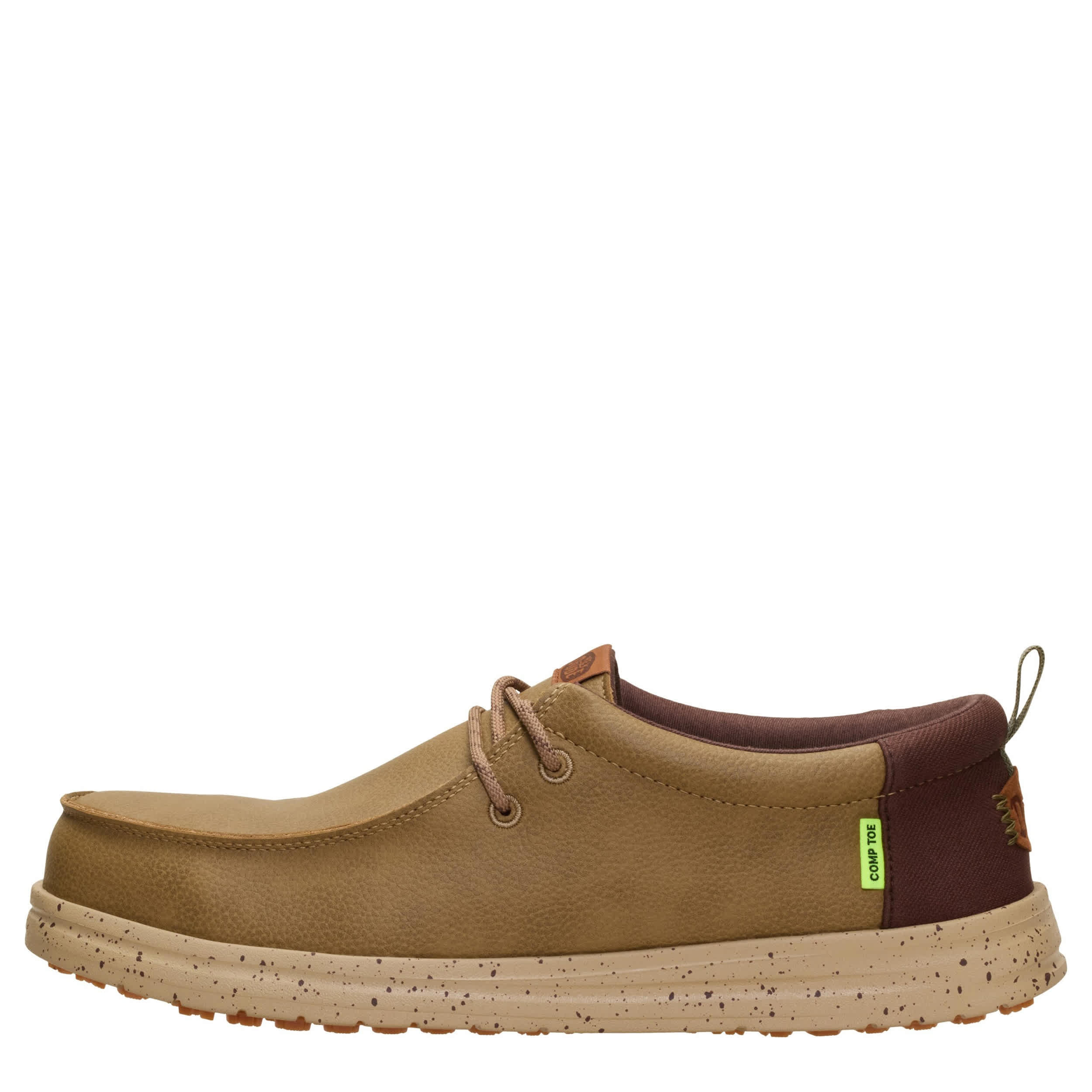 HEYDUDE-MENS WALLY WORK CT SHOE-BROWN & 