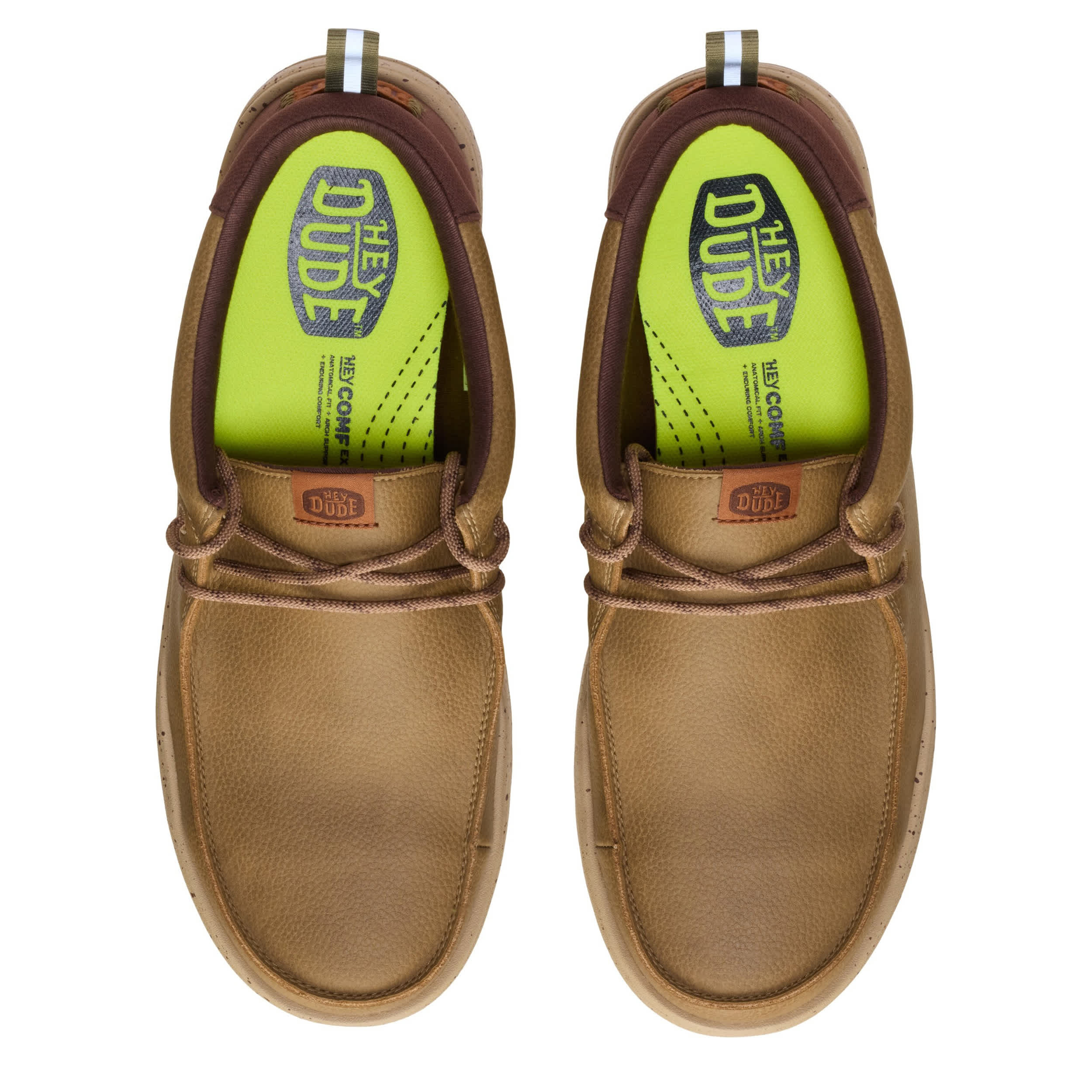 HEYDUDE-MENS WALLY WORK CT SHOE-BROWN & 