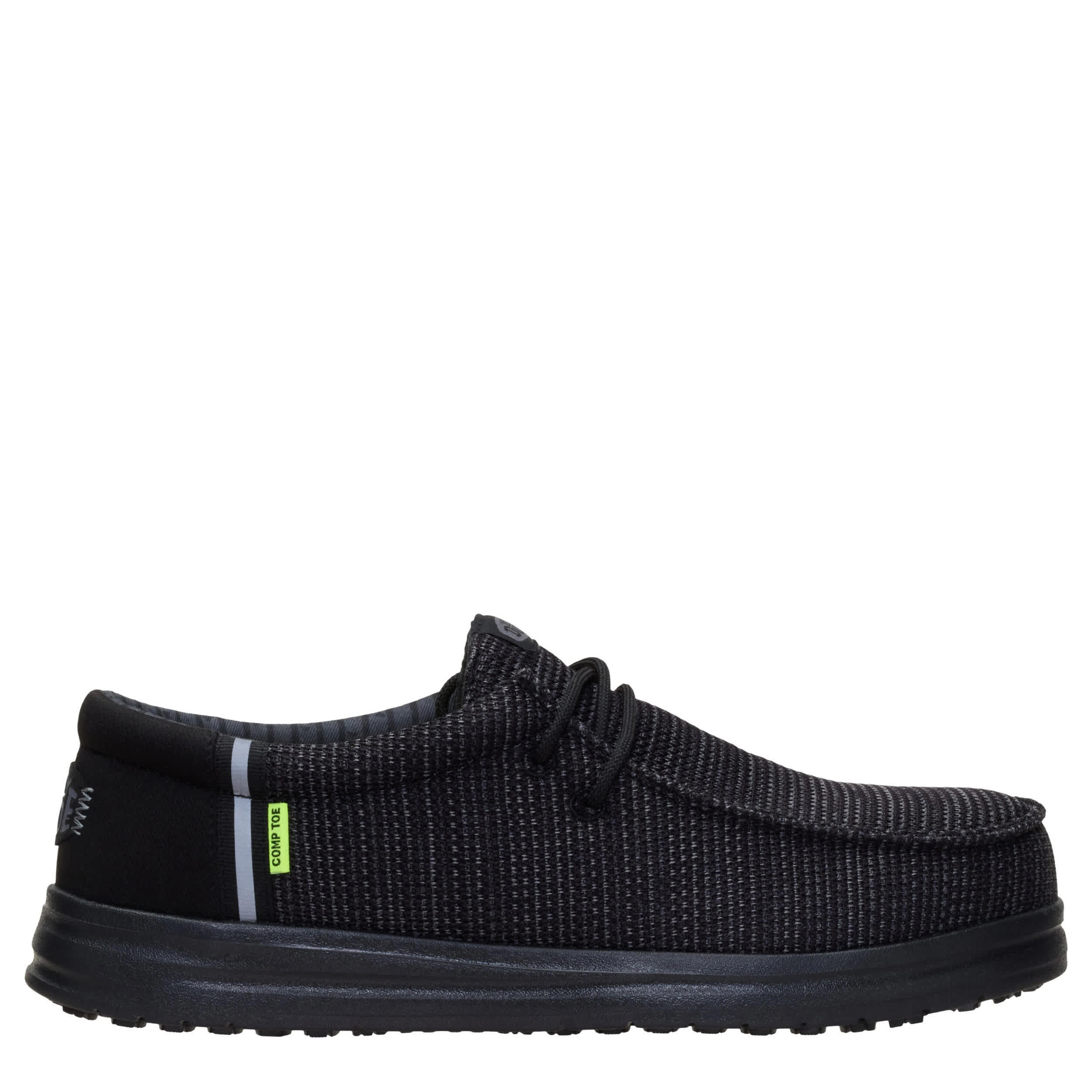 HEYDUDE-MENS WALLY WORK CT SHOE-BLACK & 
