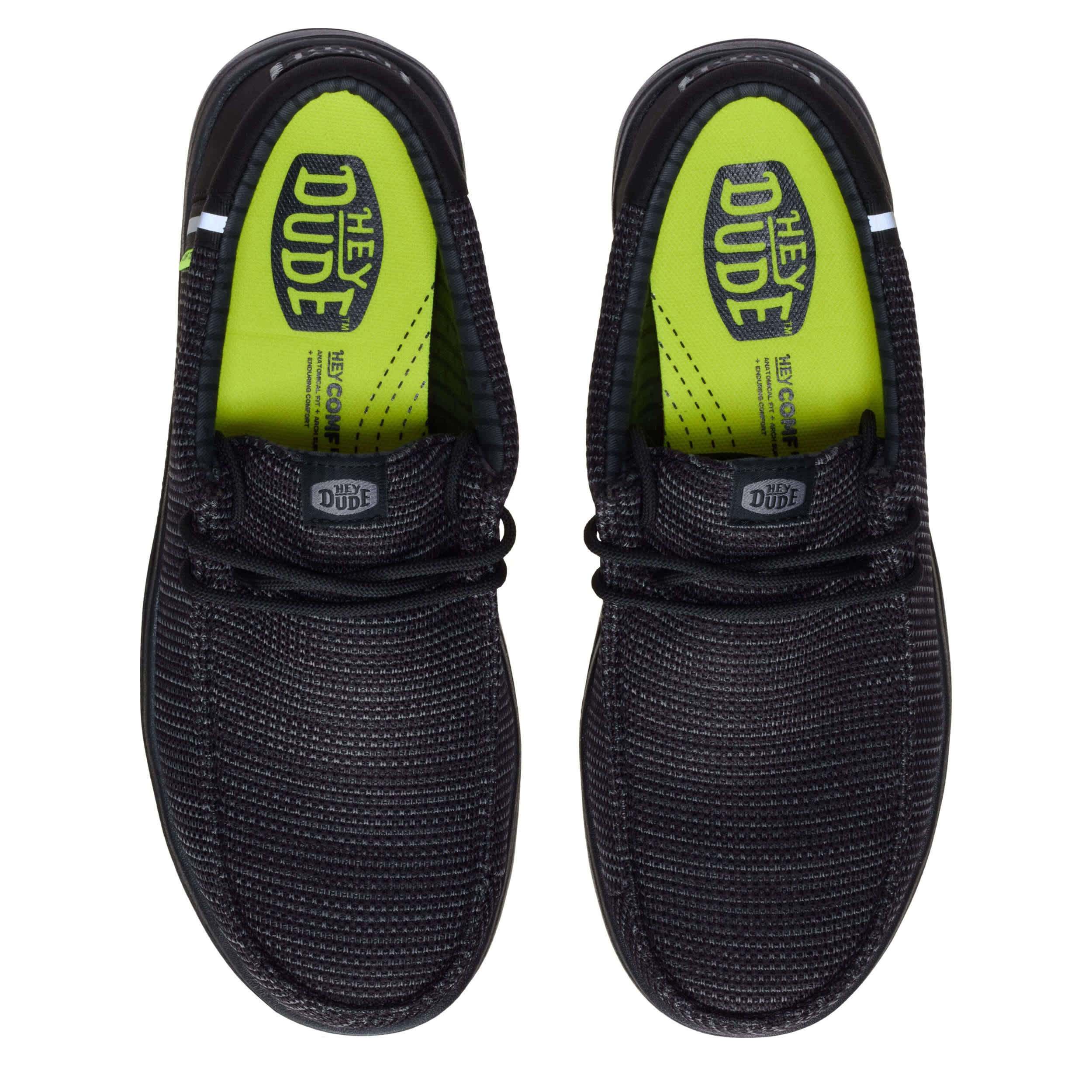 HEYDUDE-MENS WALLY WORK CT SHOE-BLACK & 