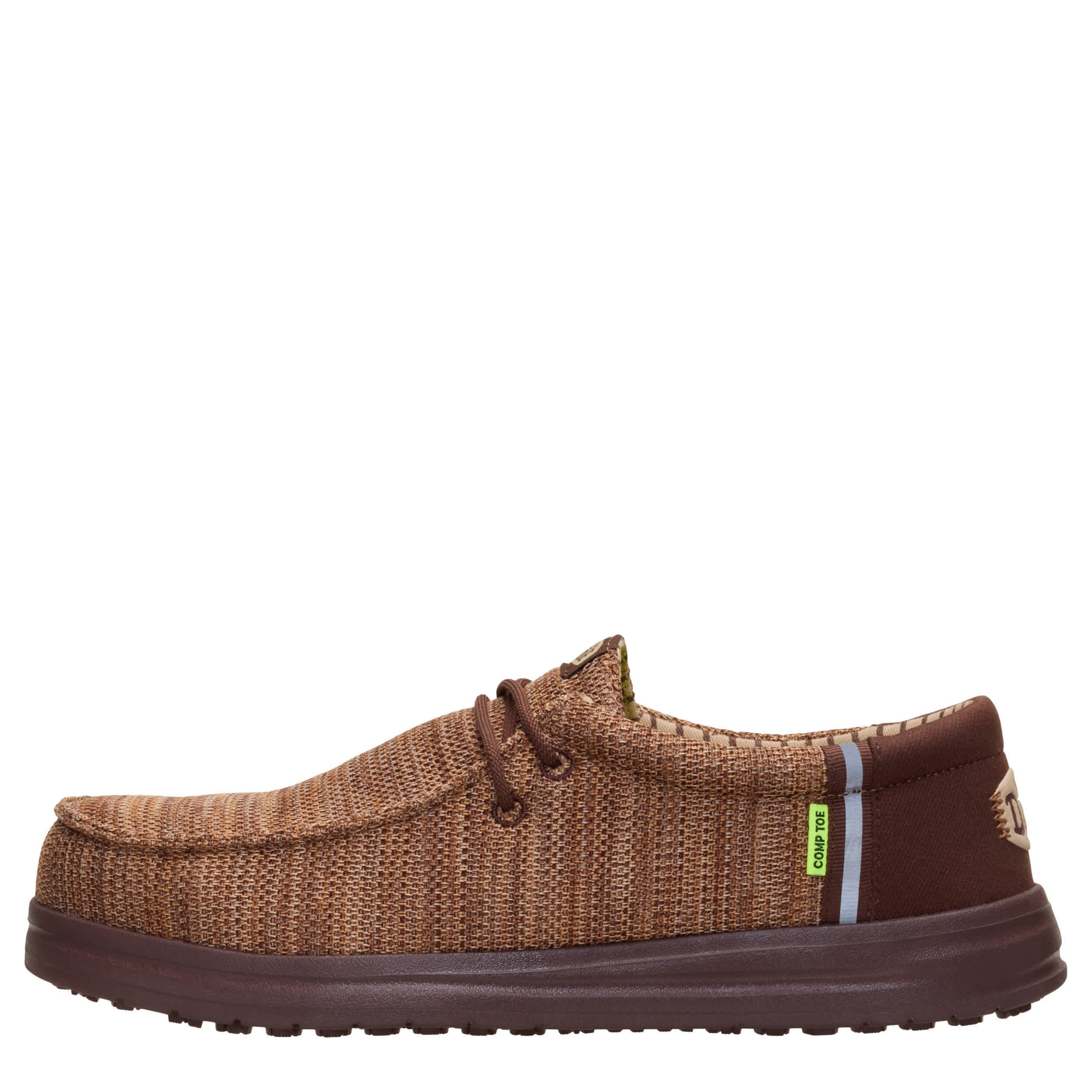 HEYDUDE-MENS WALLY WORK CT SHOE-BROWN & 