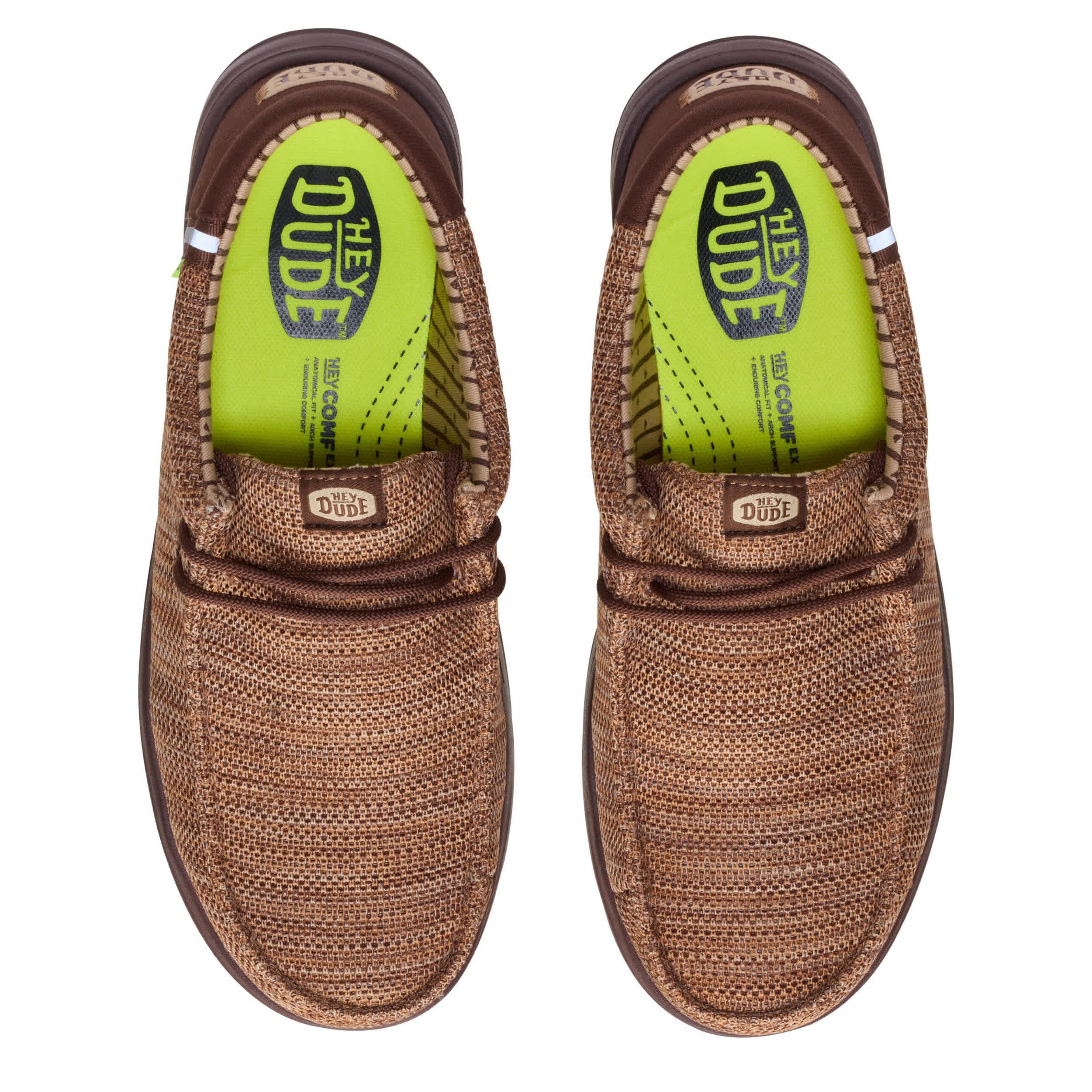 HEYDUDE-MENS WALLY WORK CT SHOE-BROWN & 
