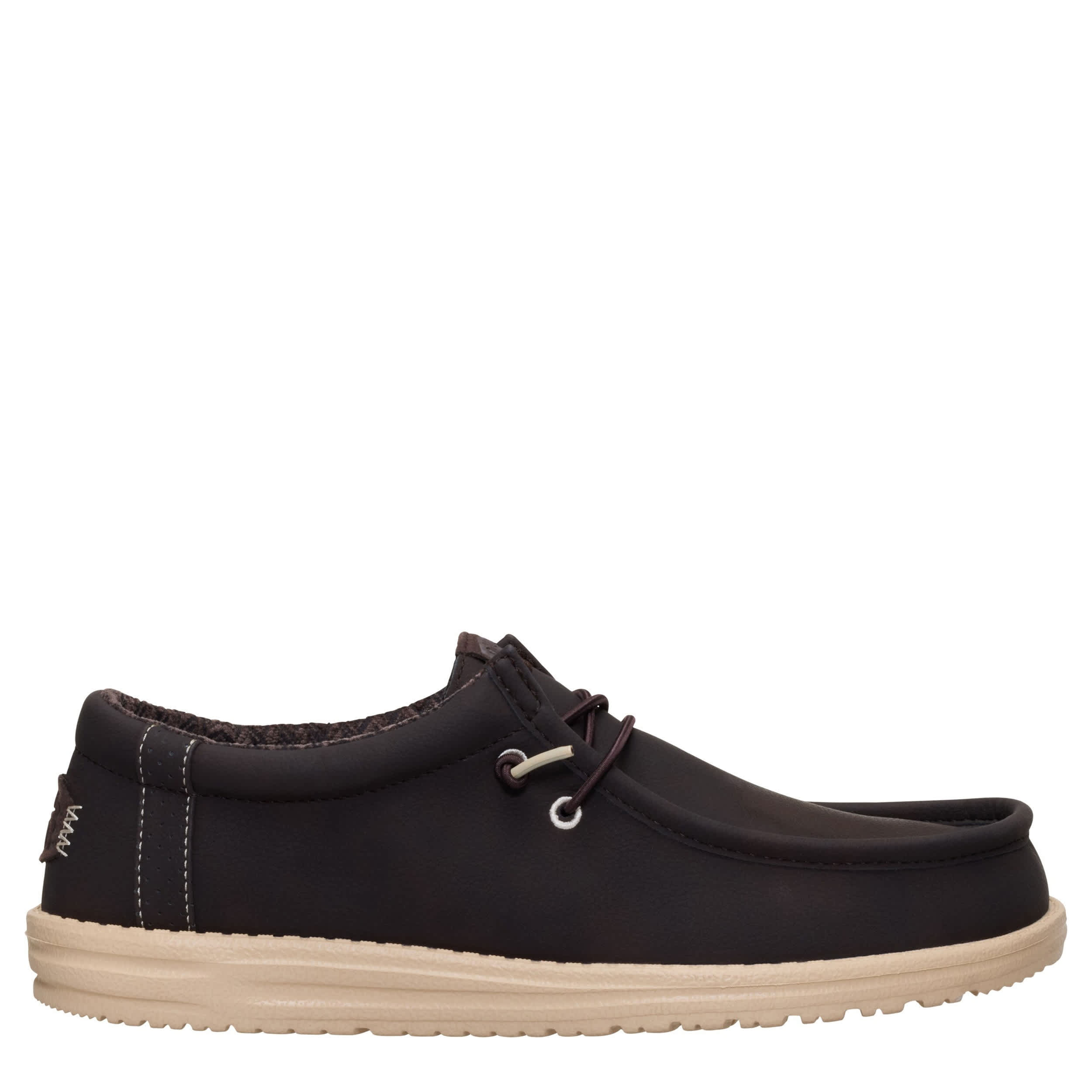 HEYDUDE-MENS WALLY SLIP ON SNEAKER-BLACK & 