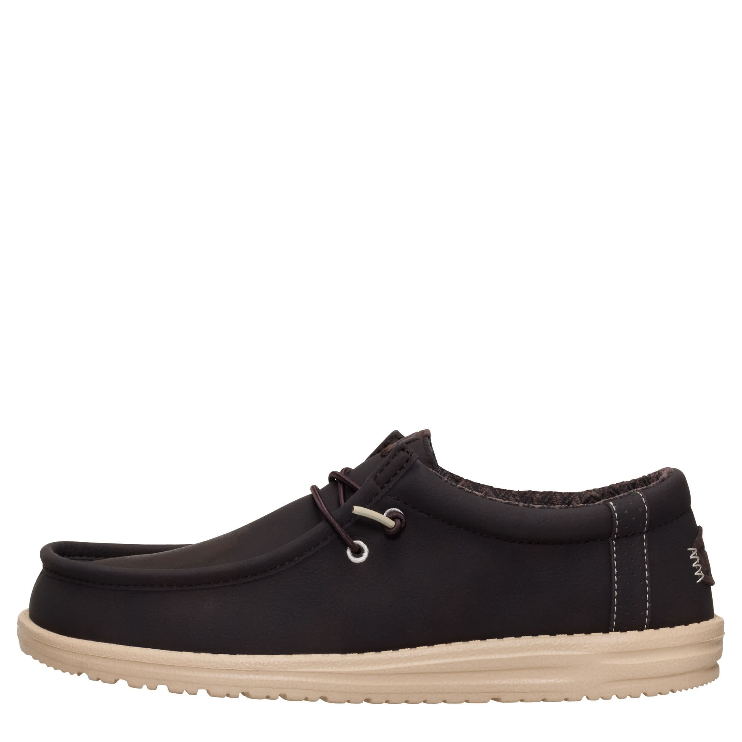 HEYDUDE-MENS WALLY SLIP ON SNEAKER-BLACK & 