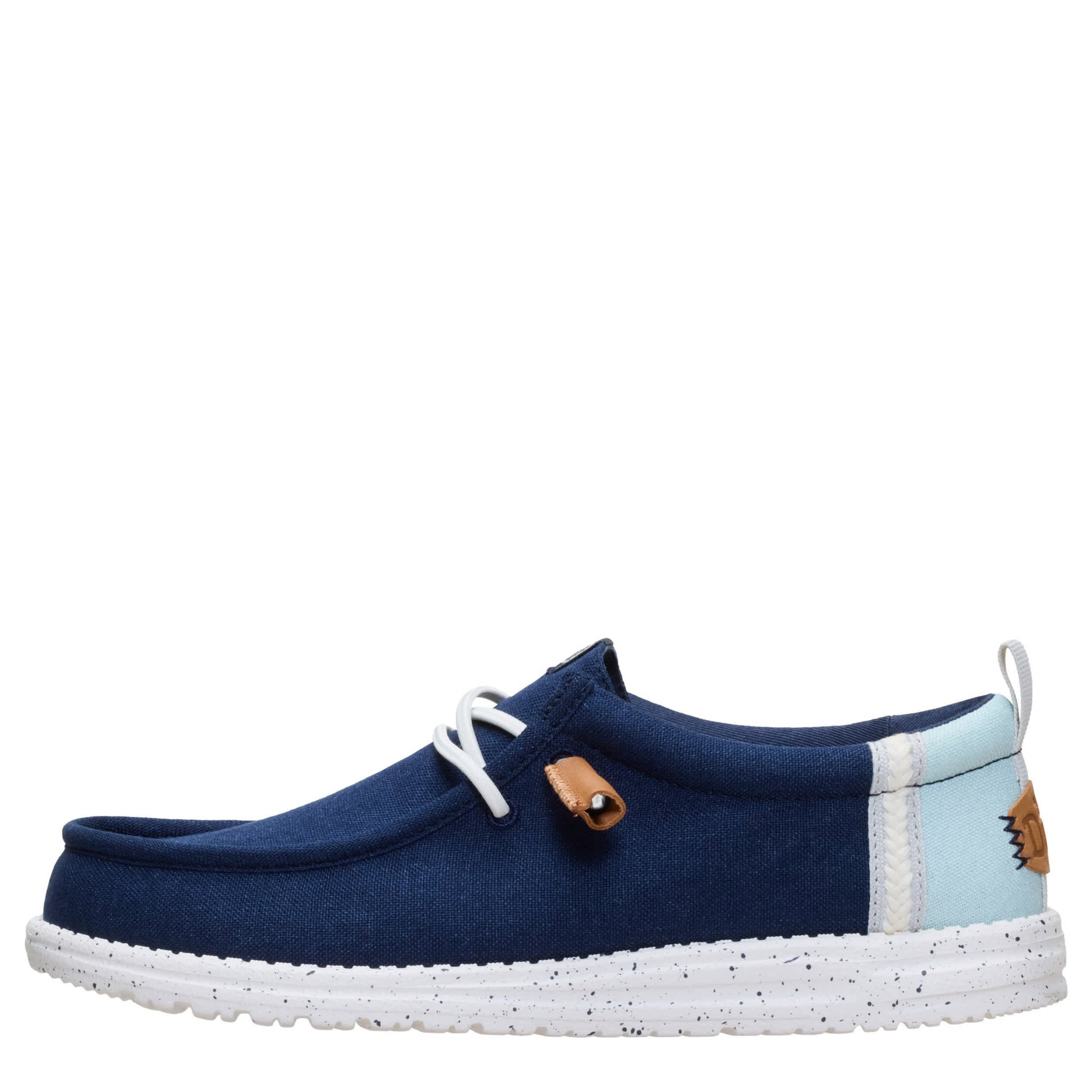 HEYDUDE-MENS WALLY SLIP ON SNEAKER-BLUE & 