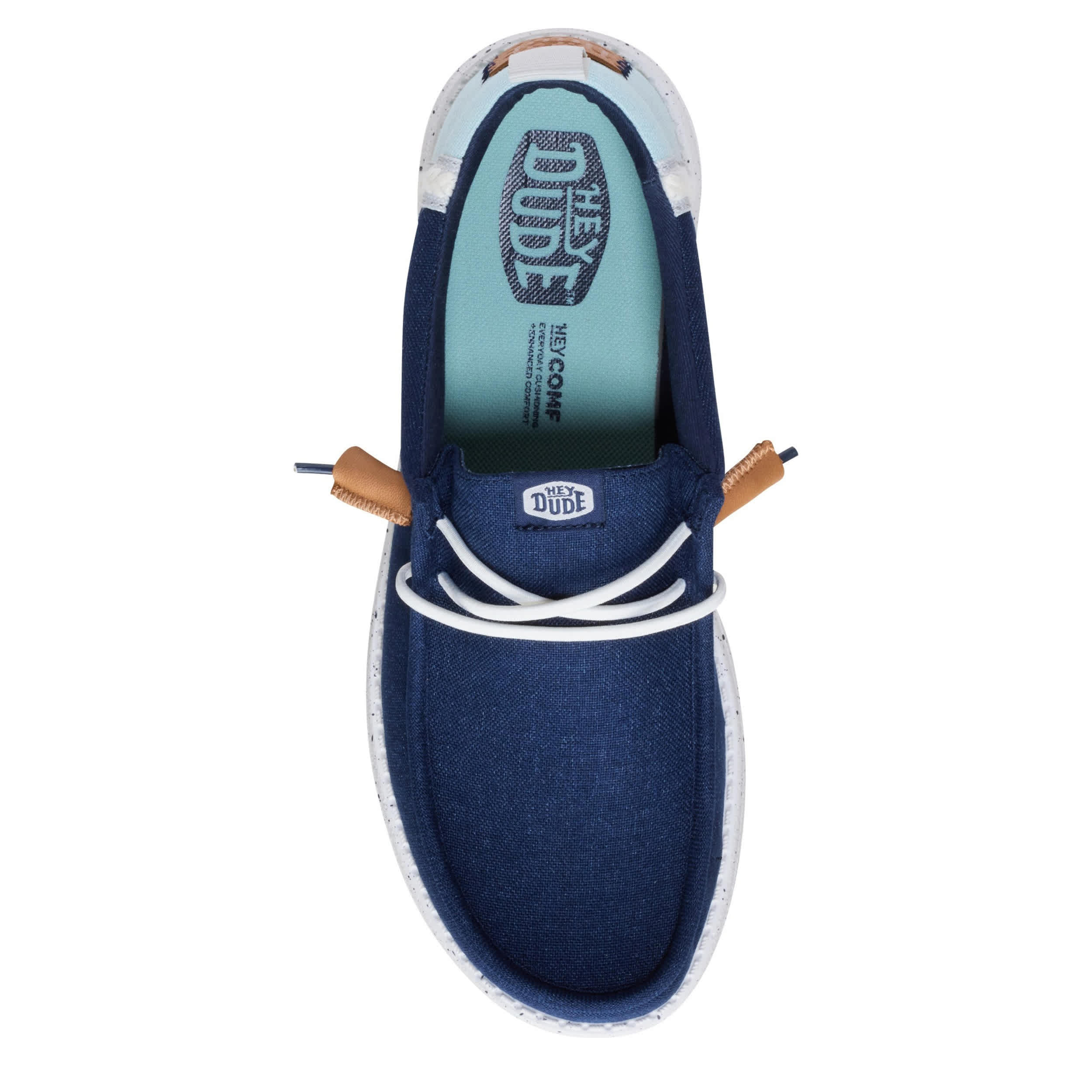 HEYDUDE-MENS WALLY SLIP ON SNEAKER-BLUE & 