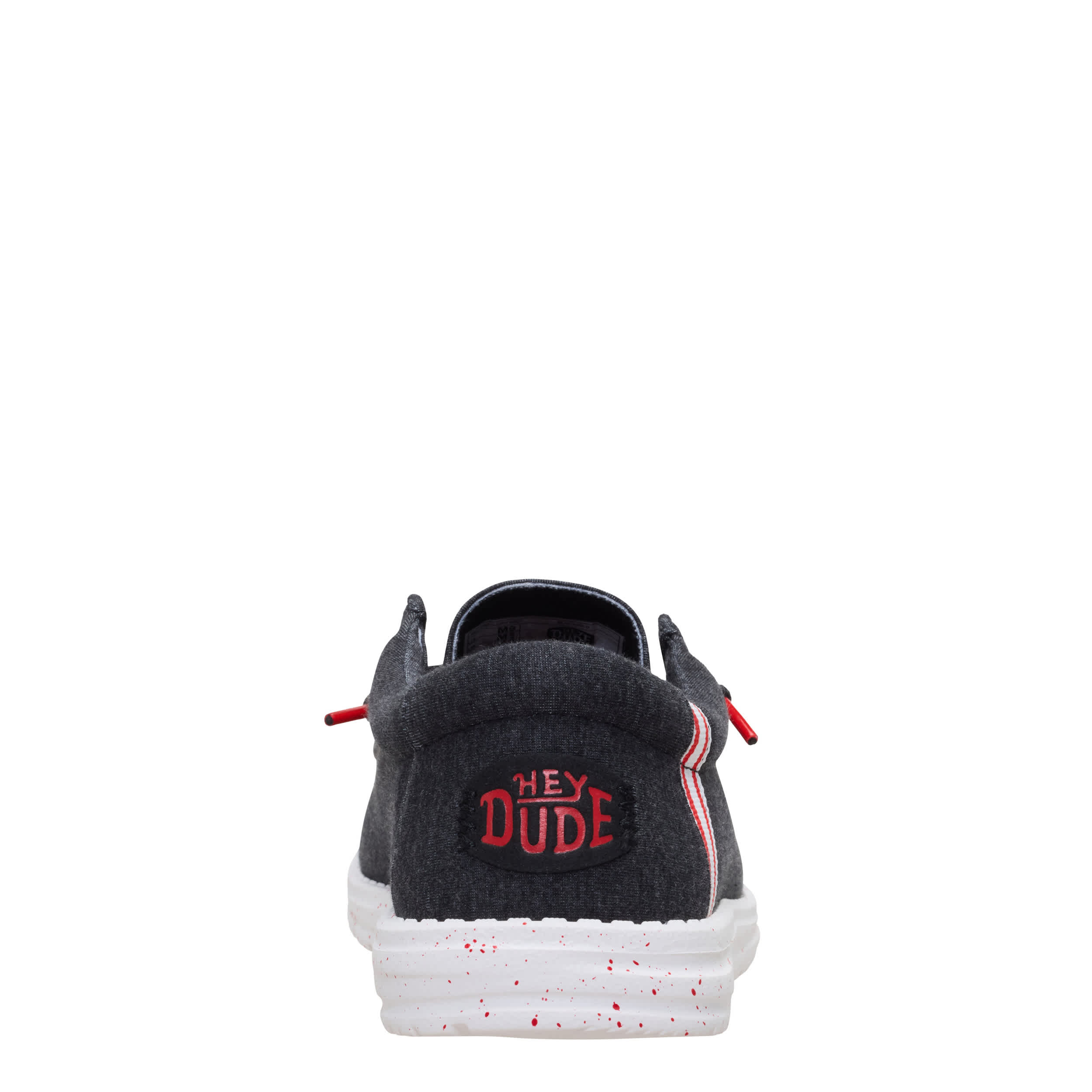 HEYDUDE-MENS WALLY SLIP ON SNEAKER-BLACK & 