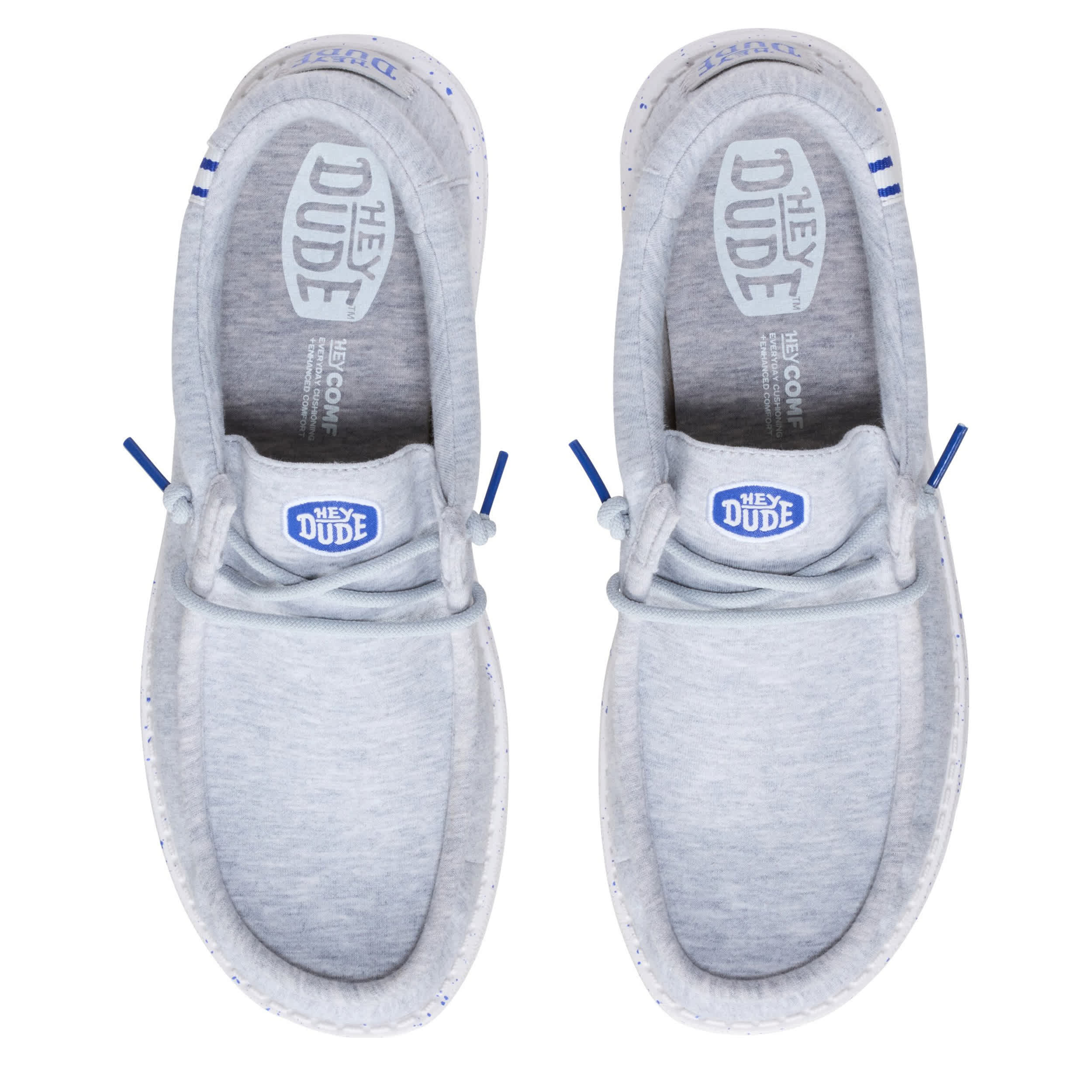 HEYDUDE-MENS WALLY SLIP ON SNEAKER-GREY & 