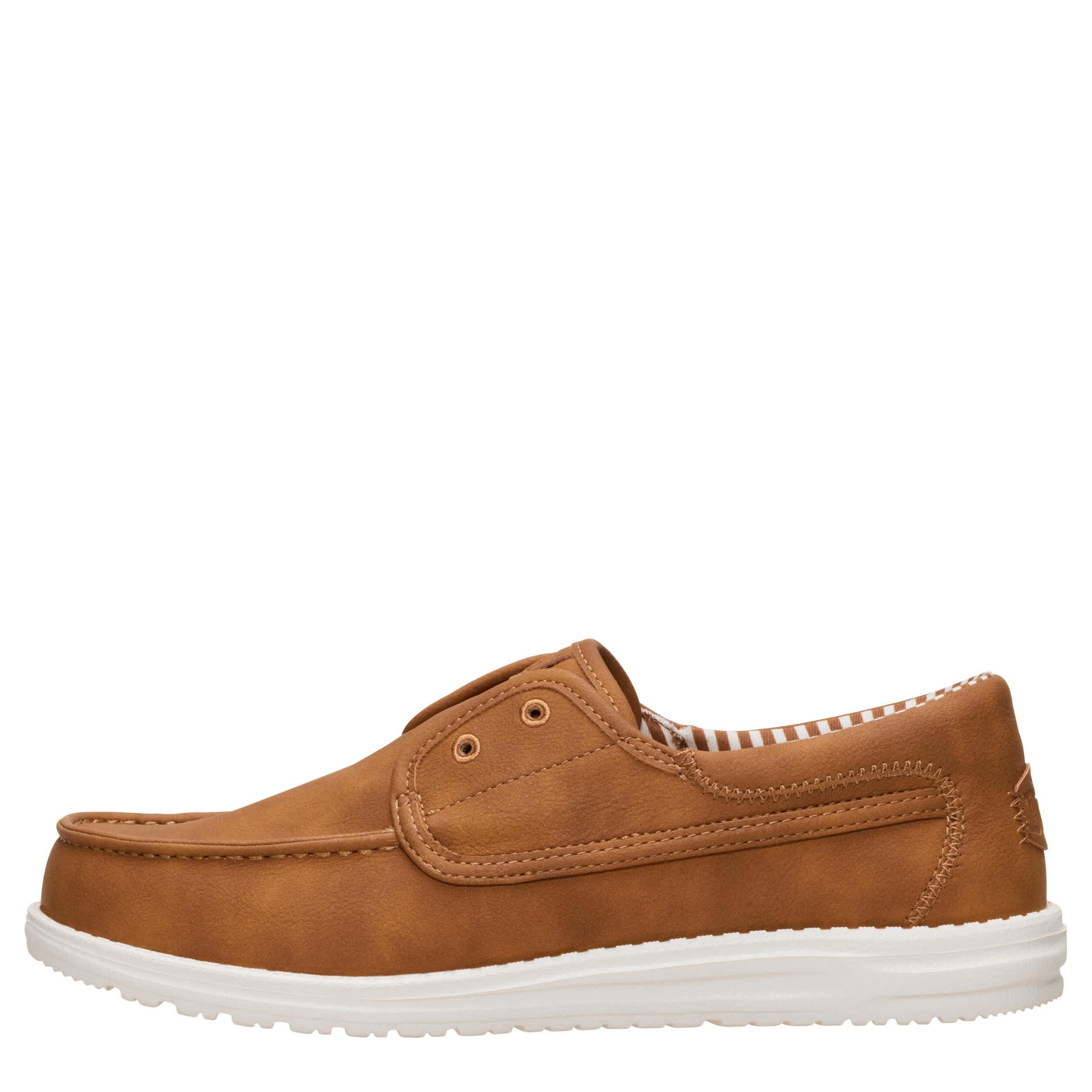 HEYDUDE-MENS WALLY CRU SLIP ON SNEAKER-BROWN & 