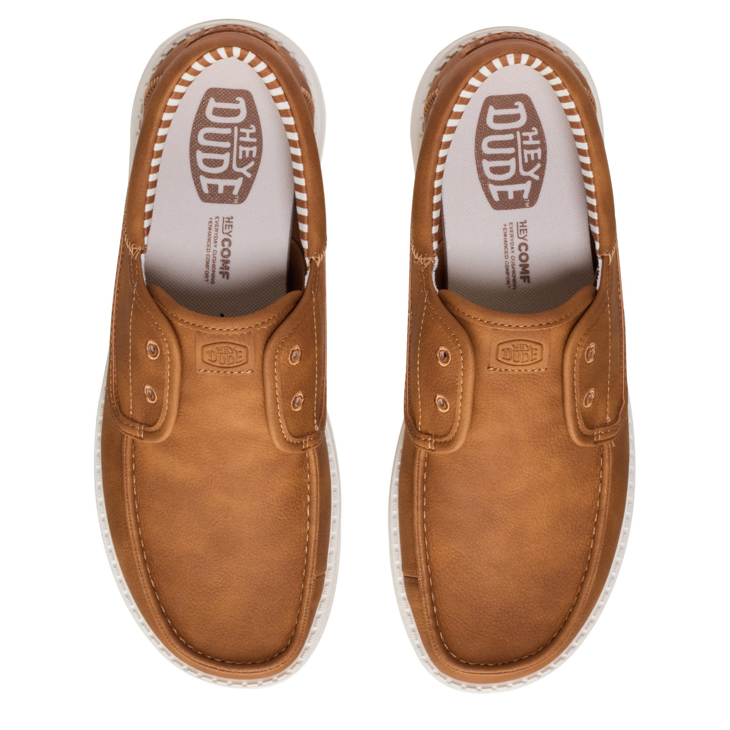 HEYDUDE-MENS WALLY CRU SLIP ON SNEAKER-BROWN & 