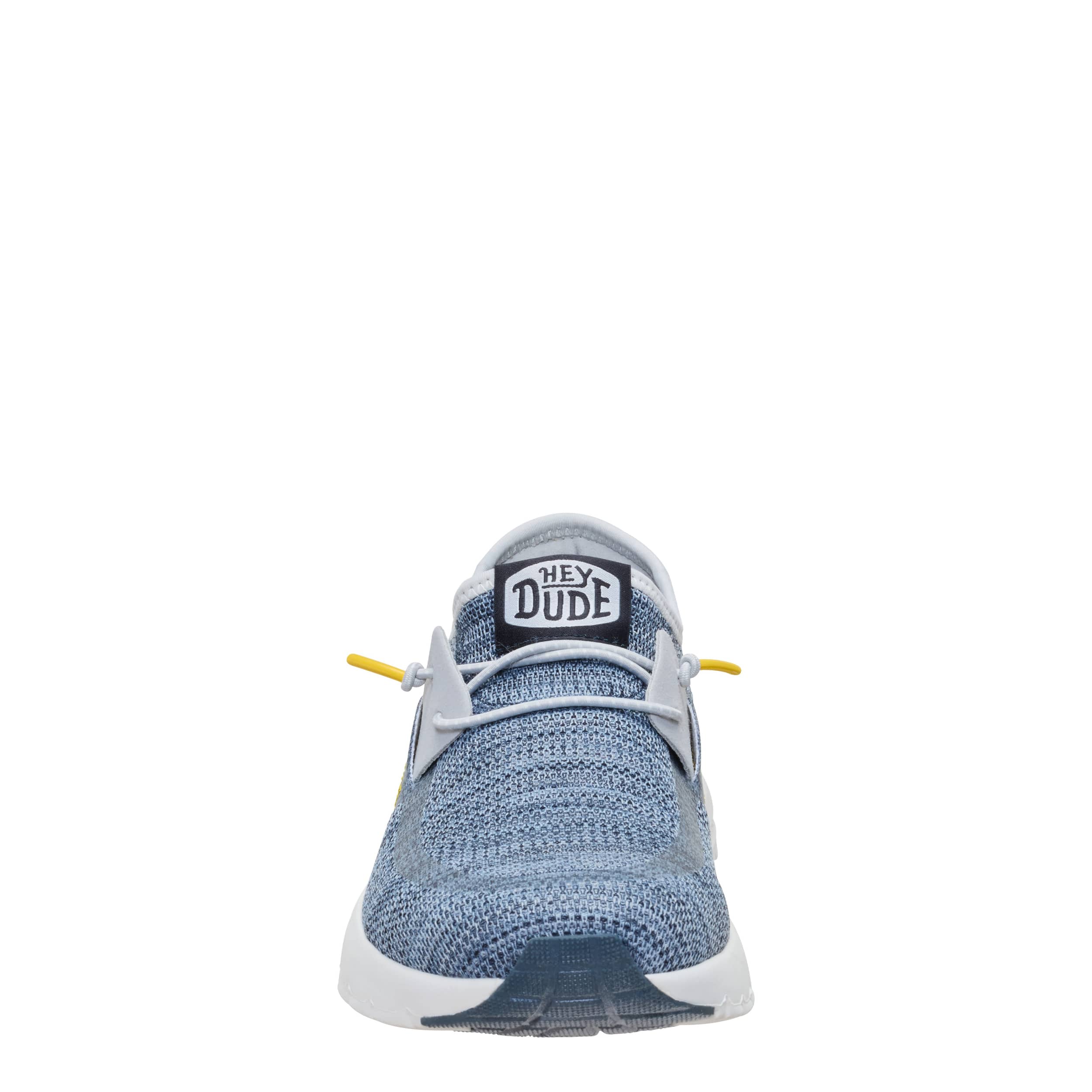 HEYDUDE-MENS SIROCCO STRETCH SOX SLIP ON SNEAKER-BLUE & 