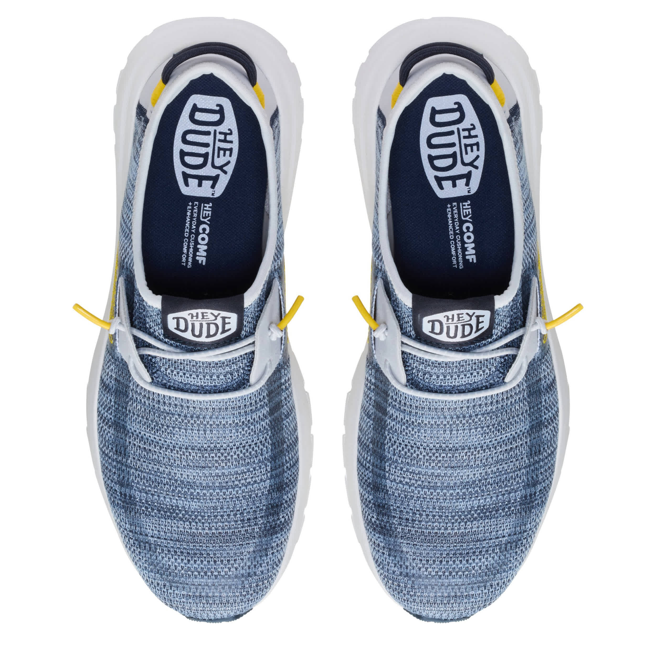 HEYDUDE-MENS SIROCCO STRETCH SOX SLIP ON SNEAKER-BLUE & 