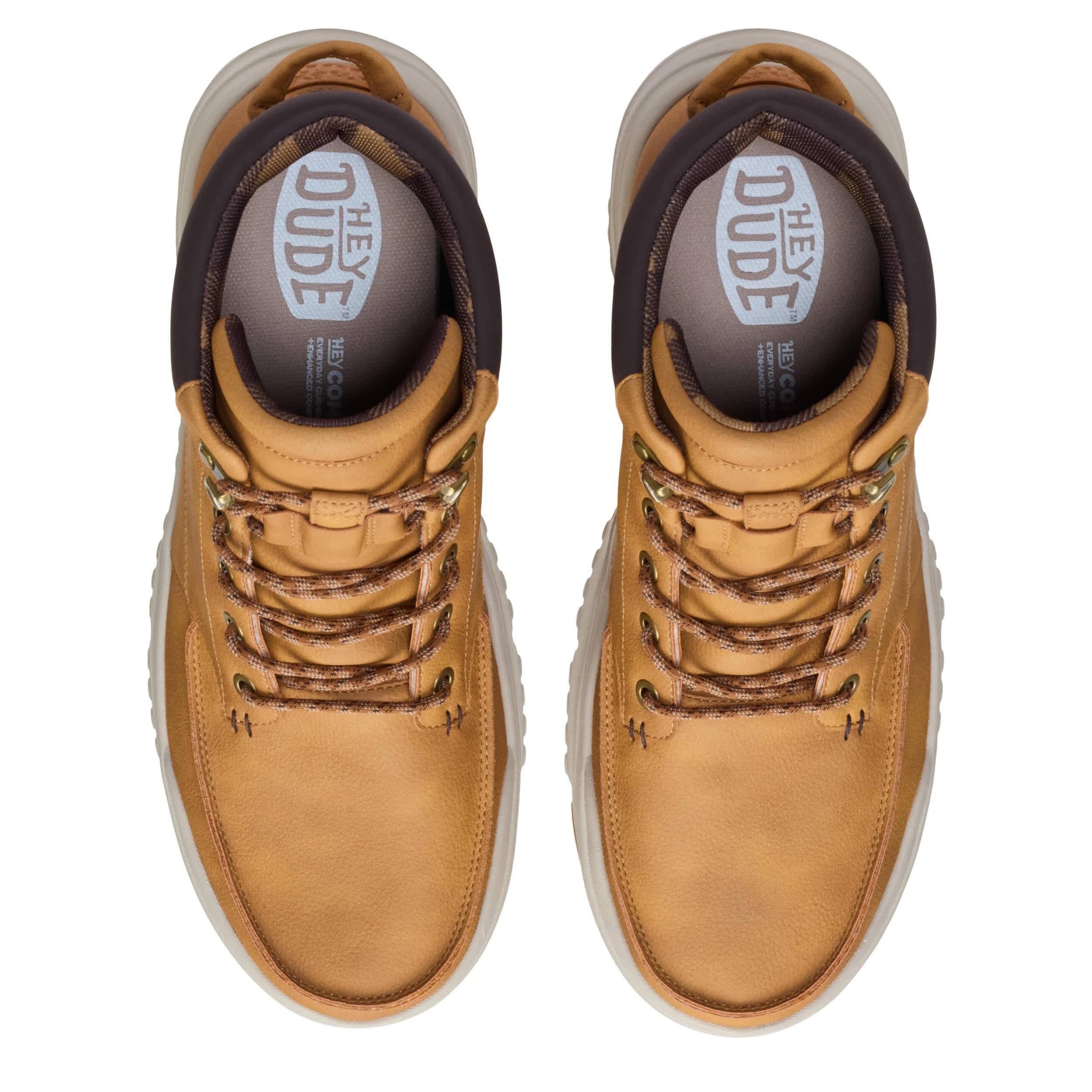 HEYDUDE-MENS BRADLEY II SNEAKER BOOT-BROWN & 