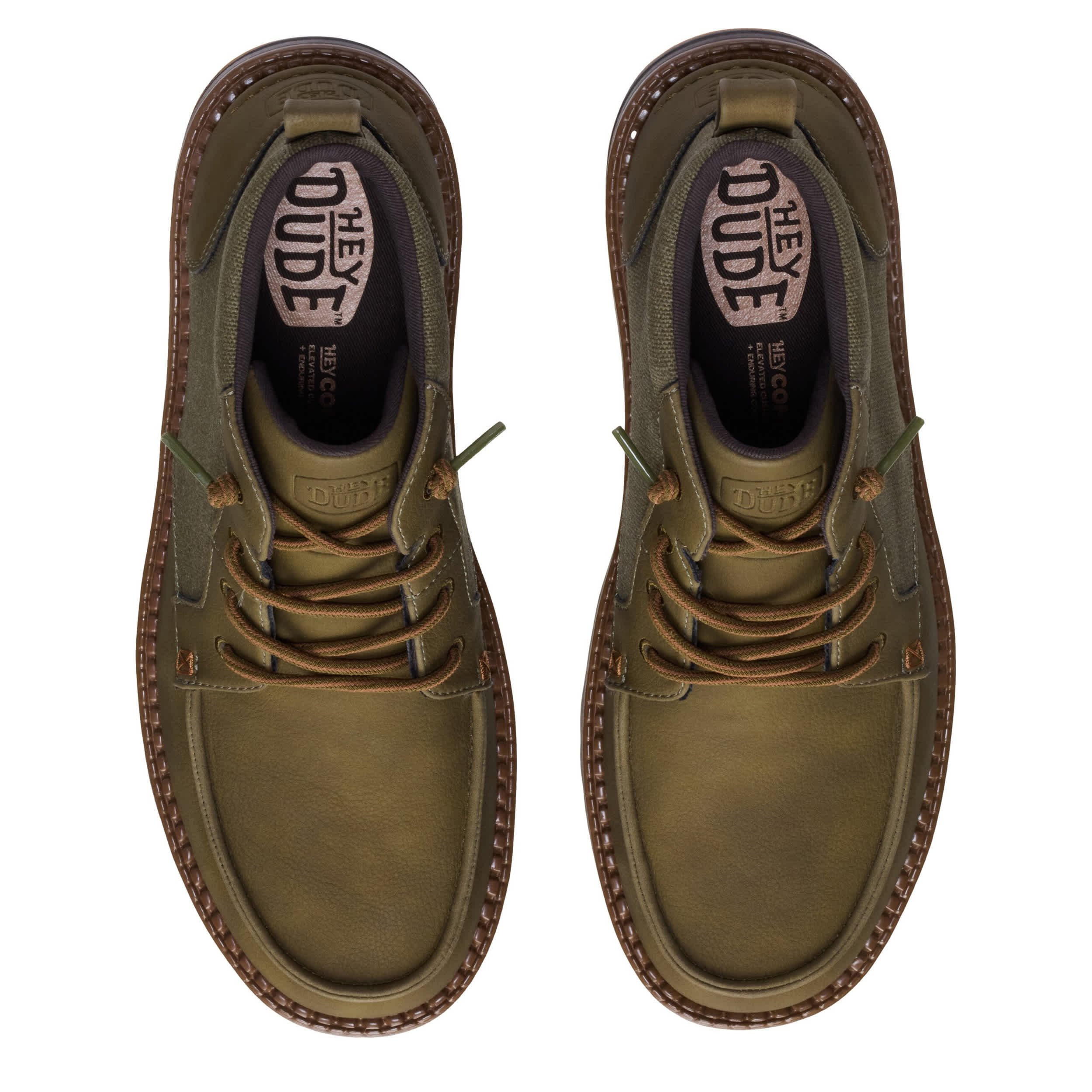 HEYDUDE-MENS FLINT CHUKKA BOOT-GREEN & 