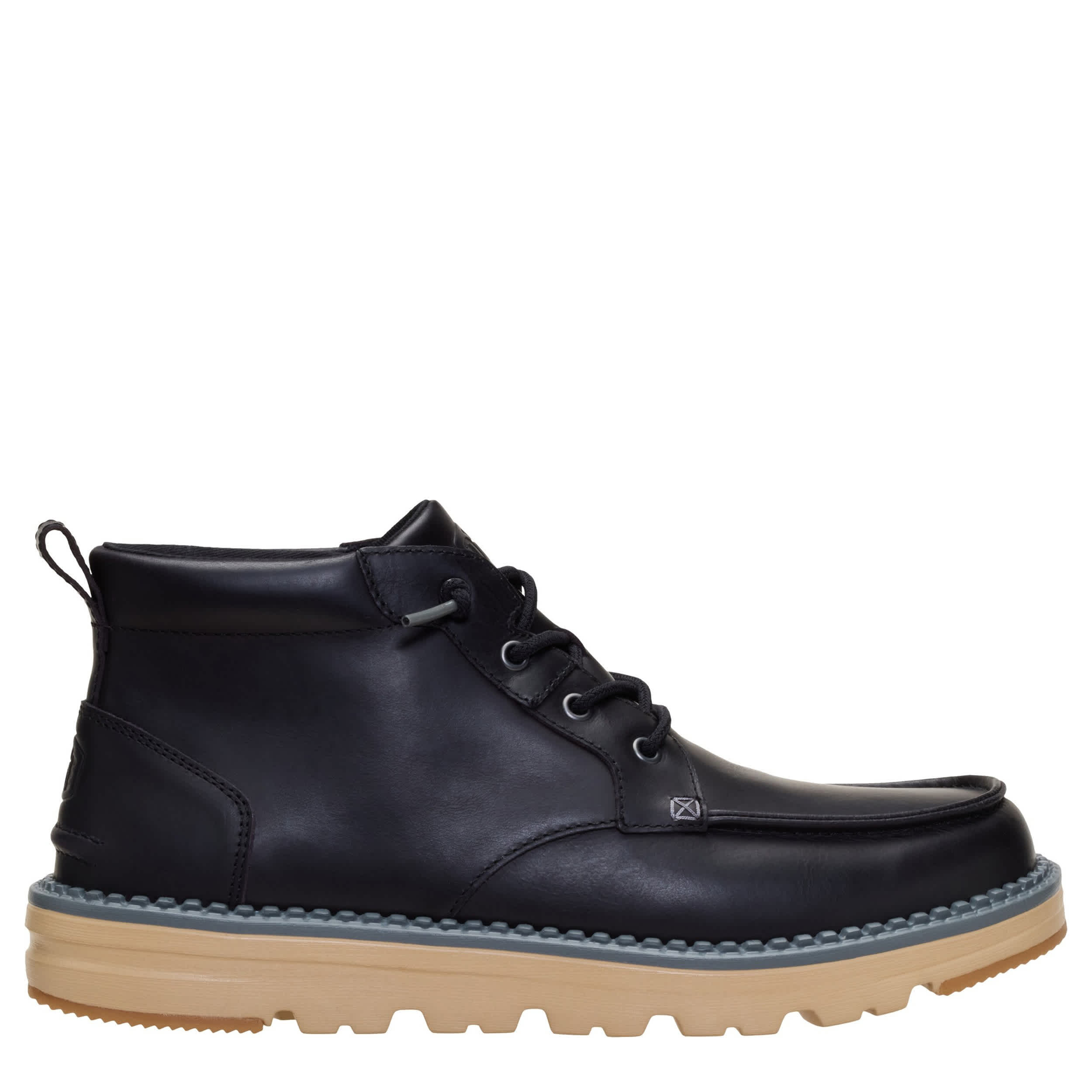 HEYDUDE-MENS FLINT CHUKKA BOOT-BLACK & 