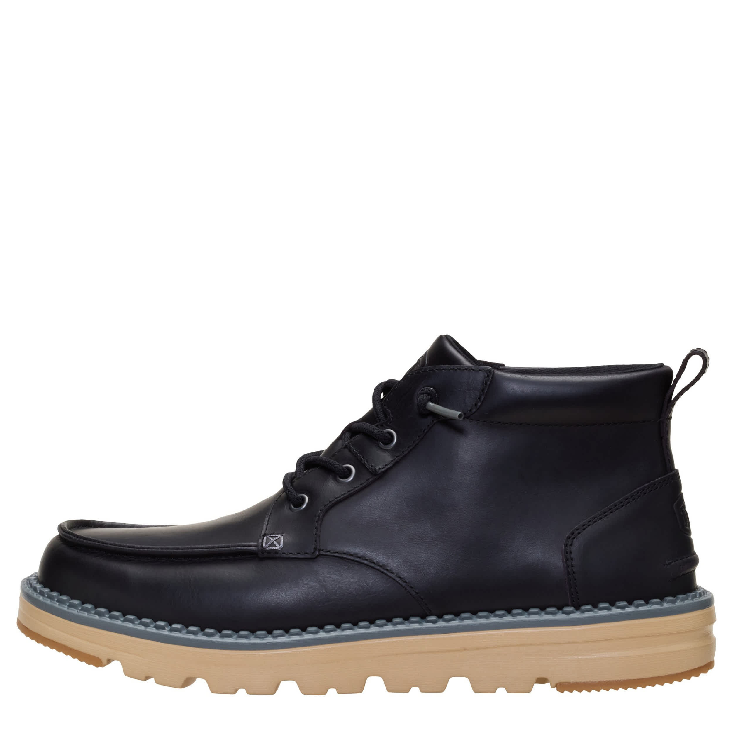 HEYDUDE-MENS FLINT CHUKKA BOOT-BLACK & 