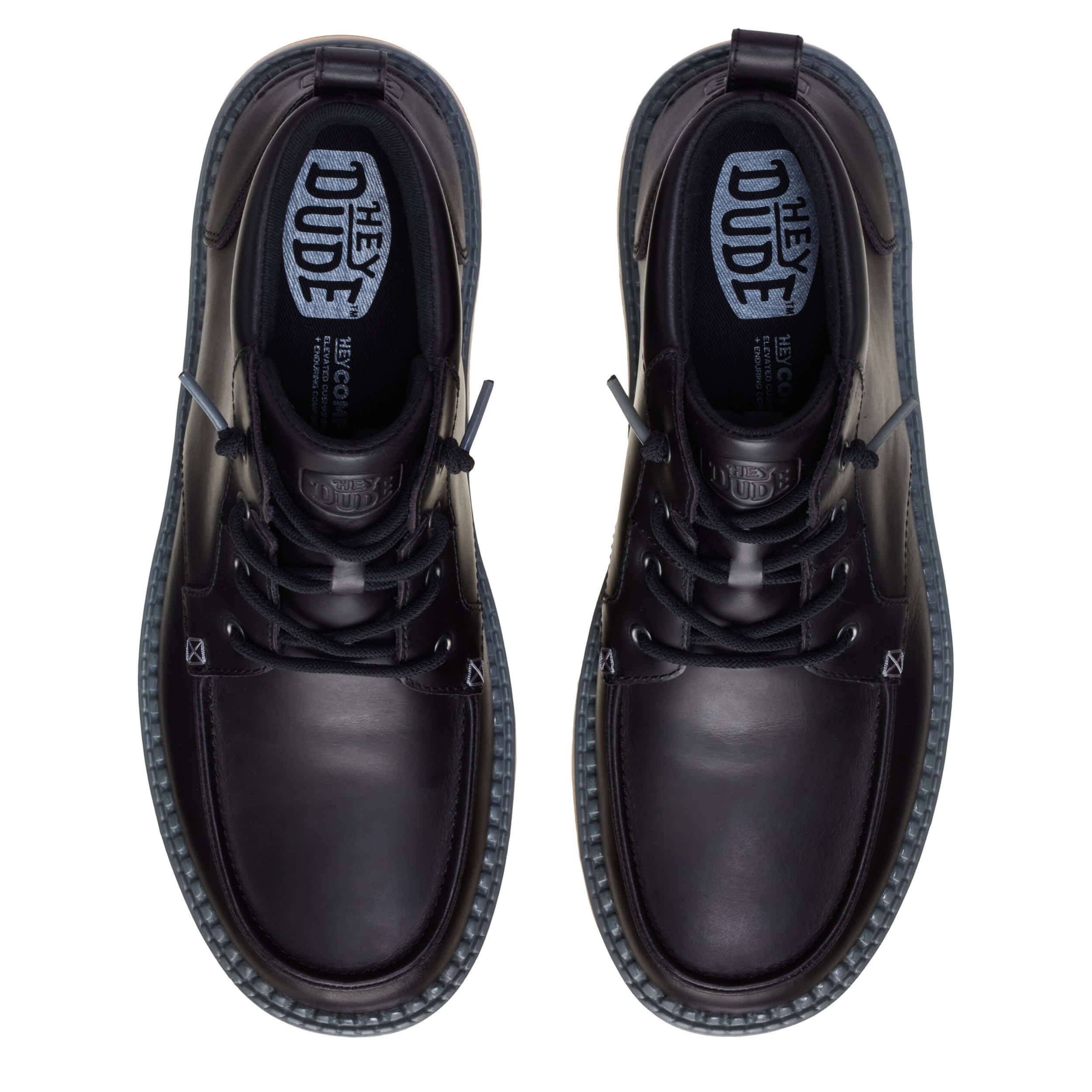 HEYDUDE-MENS FLINT CHUKKA BOOT-BLACK & 