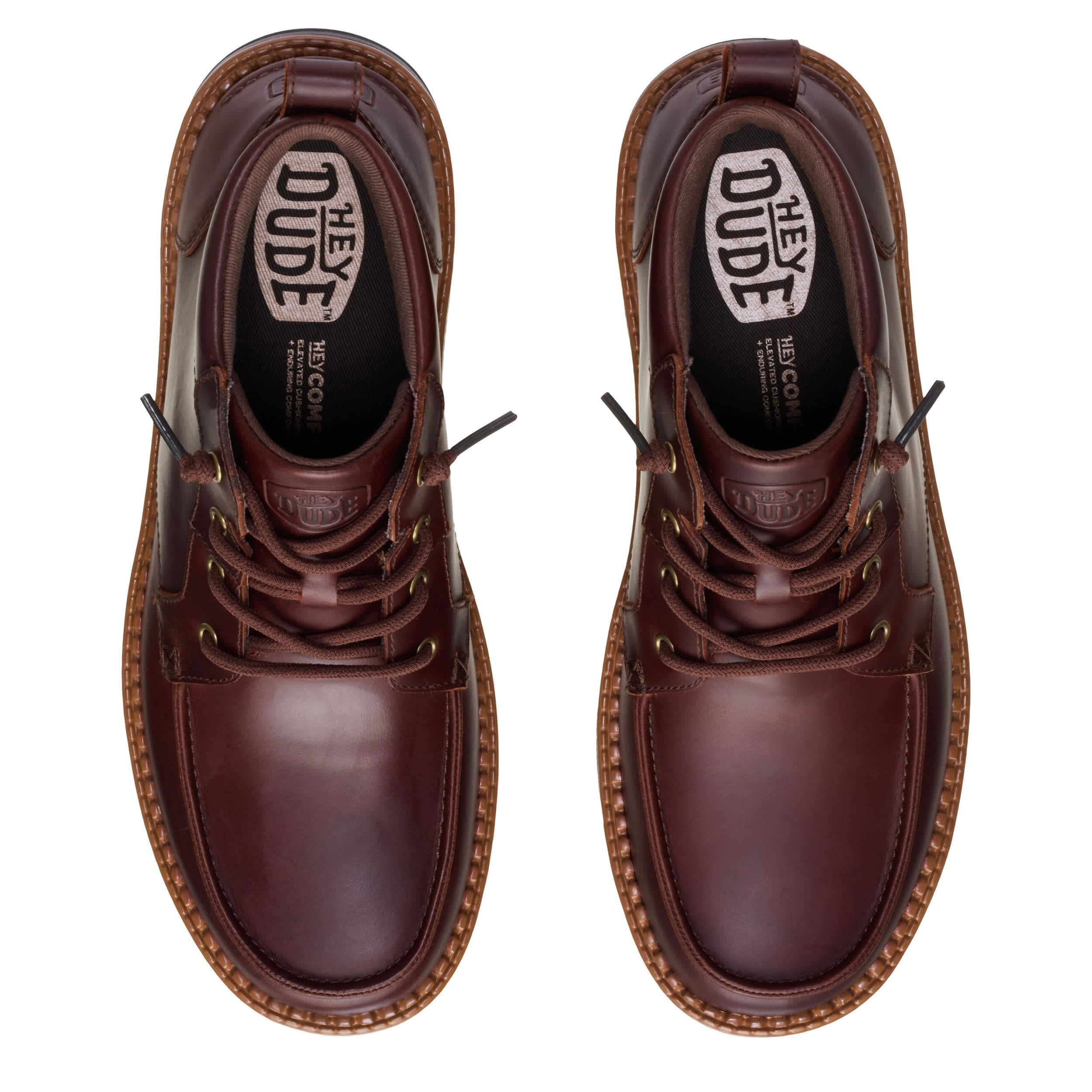 HEYDUDE-MENS FLINT CHUKKA BOOT-BROWN & 