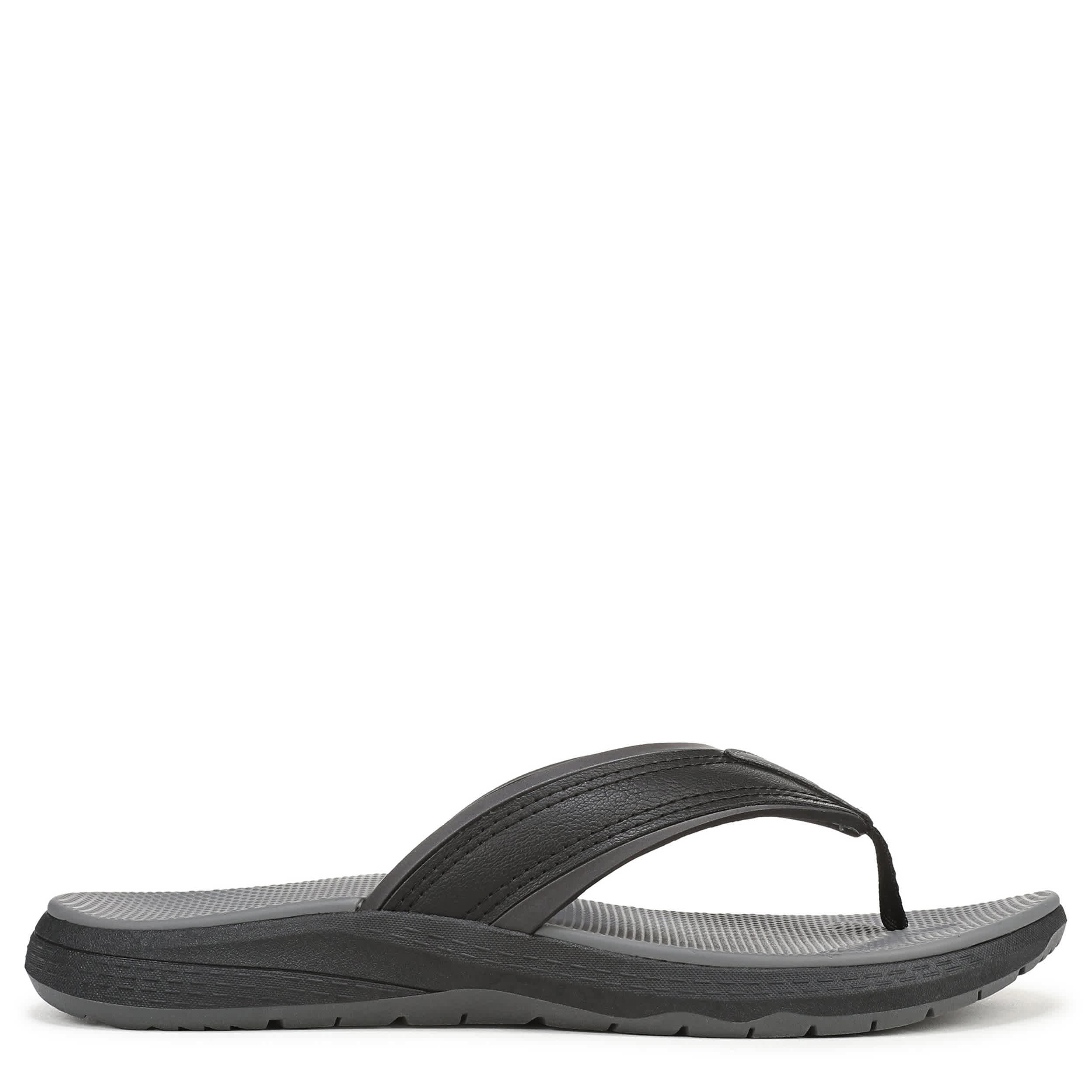 DR. SCHOLL'S-MENS DONNAR 2.0 FLIP FLOP SANDAL-BLACK & 