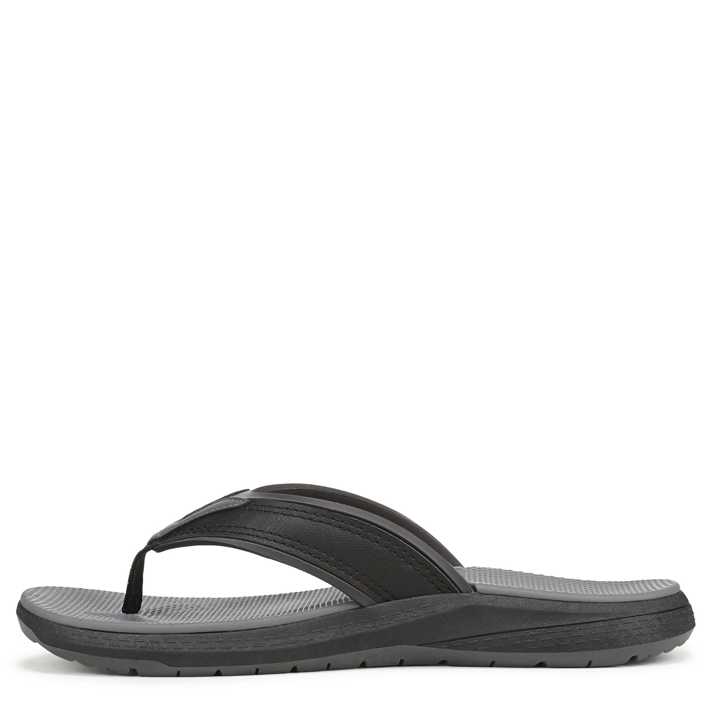 DR. SCHOLL'S-MENS DONNAR 2.0 FLIP FLOP SANDAL-BLACK & 