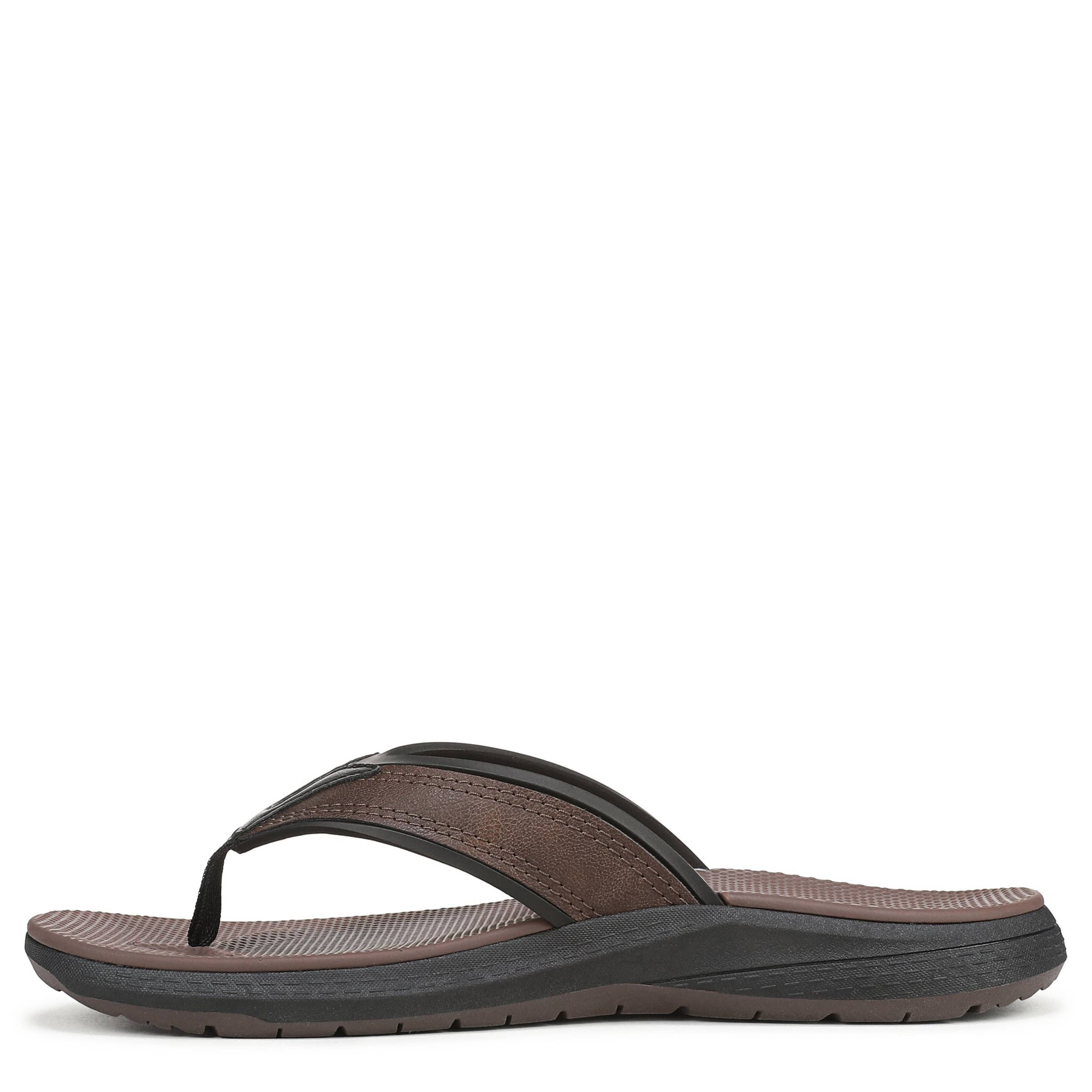 DR. SCHOLL'S-MENS DONNAR 2.0 FLIP FLOP SANDAL-BROWN & 