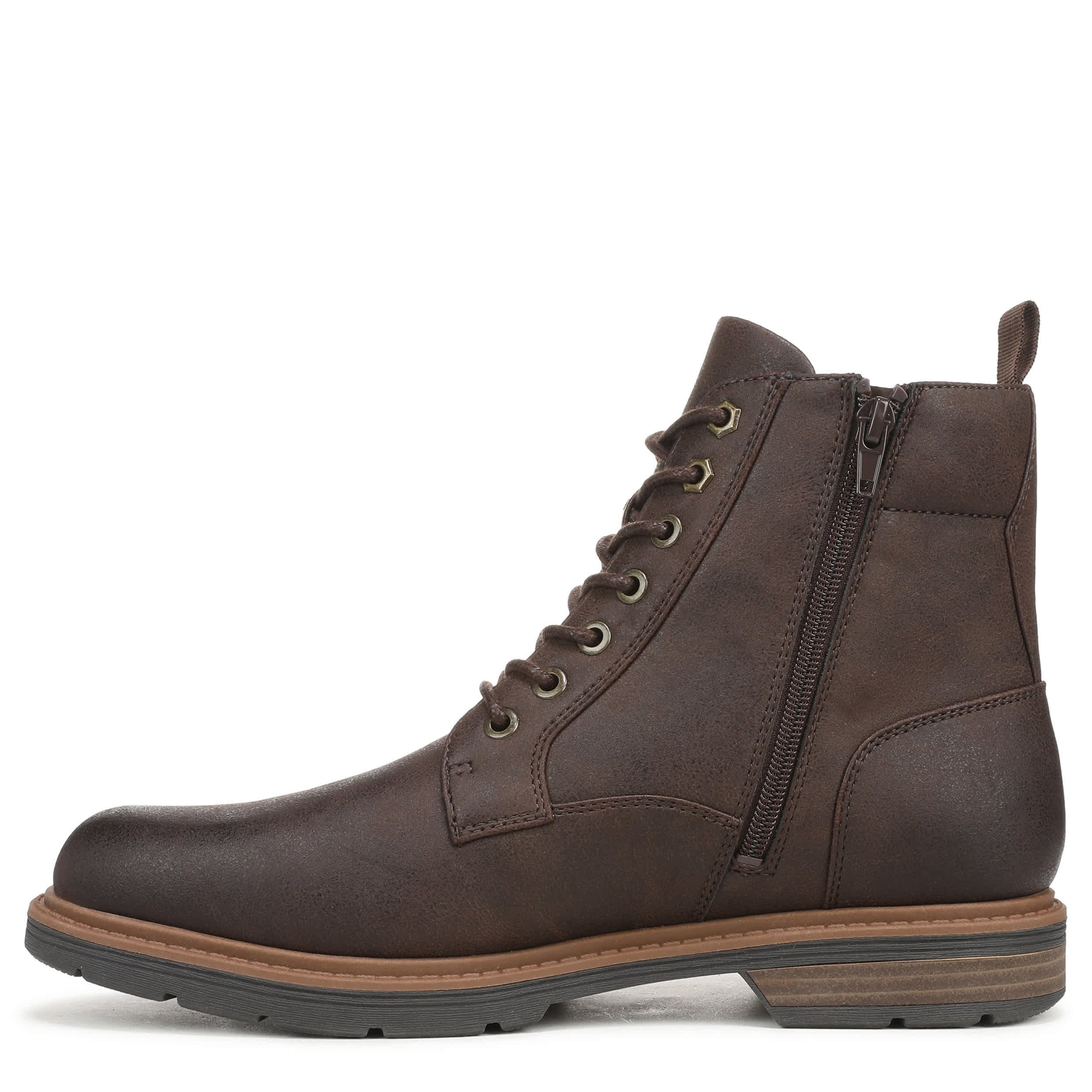 DR. SCHOLL'S-MENS AUGUST LACE-UP BOOT-DARK BROWN & 
