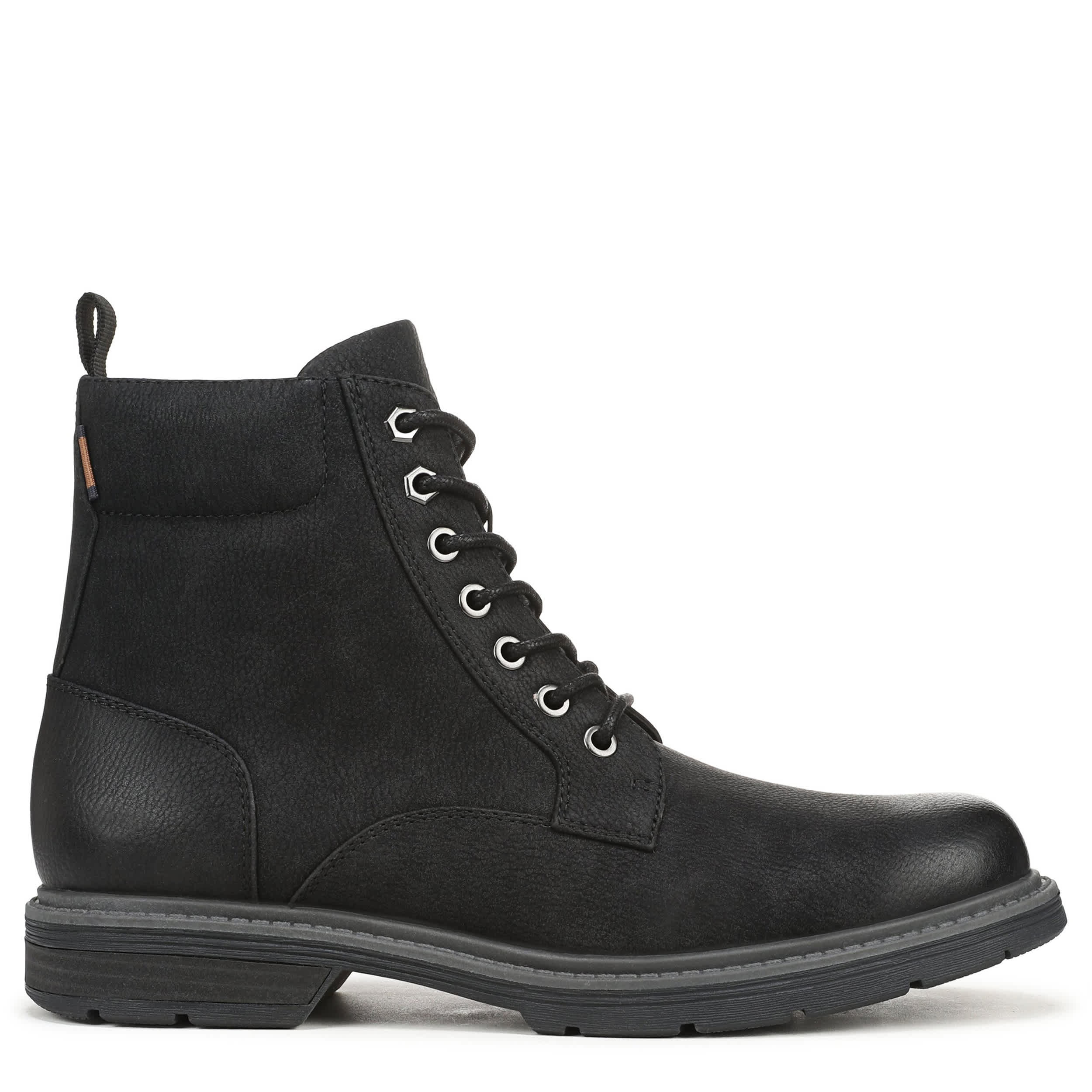 DR. SCHOLL'S-MENS AUGUST LACE-UP BOOT-BLACK & 
