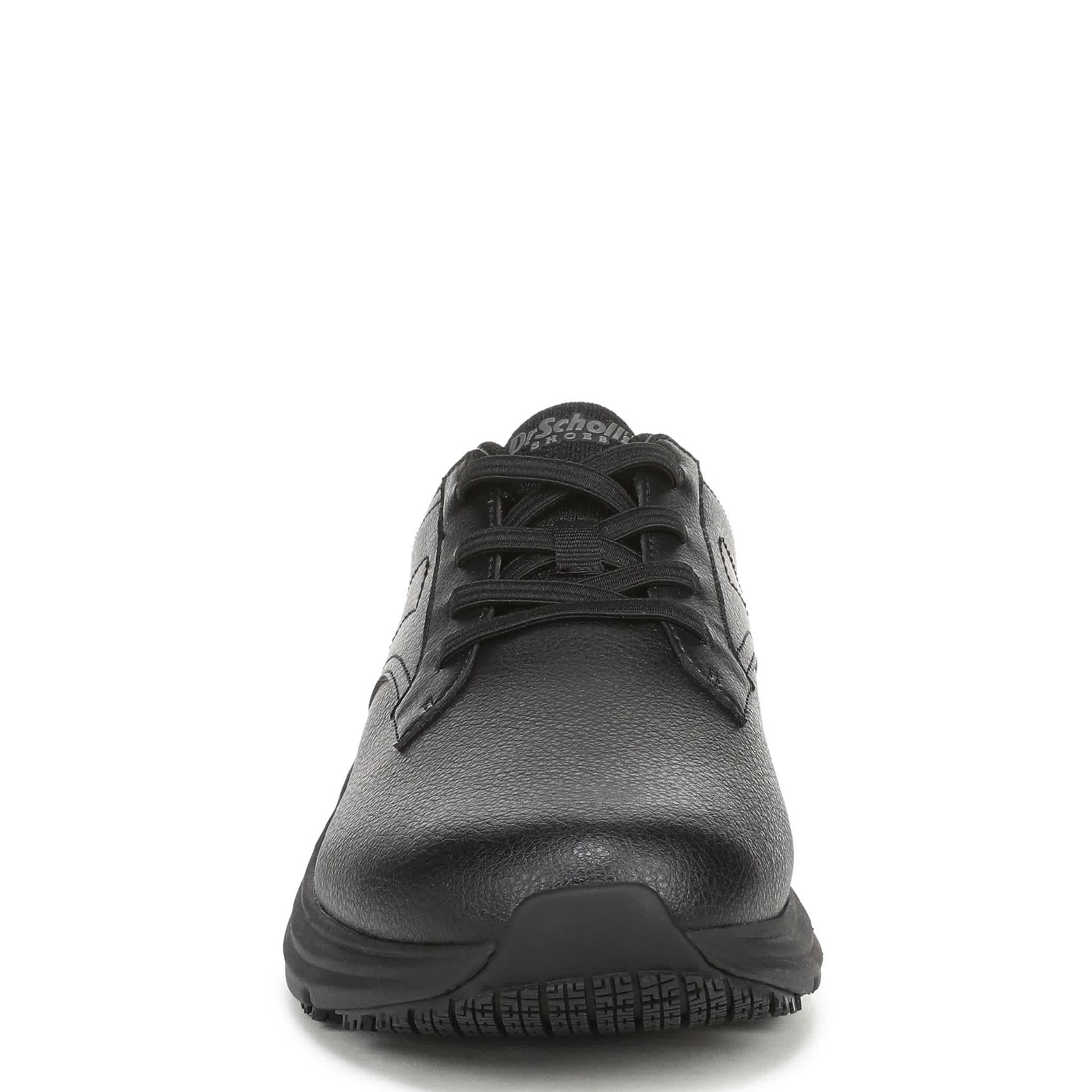 DR. SCHOLL'S-MENS LOCKED IN SLIP RESISTANT WORK SHOE-BLACK & 