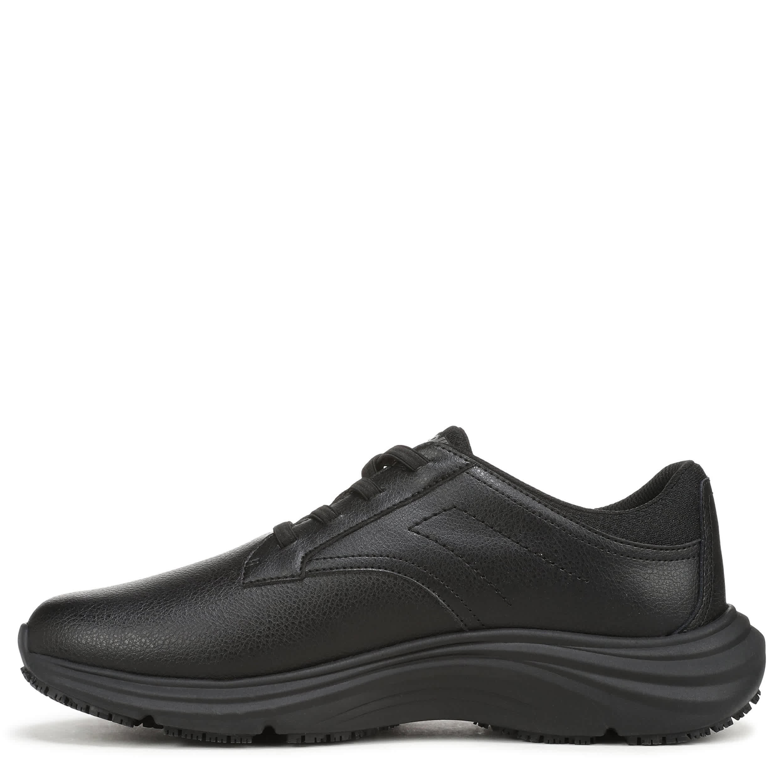 DR. SCHOLL'S-MENS LOCKED IN SLIP RESISTANT WORK SHOE-BLACK & 