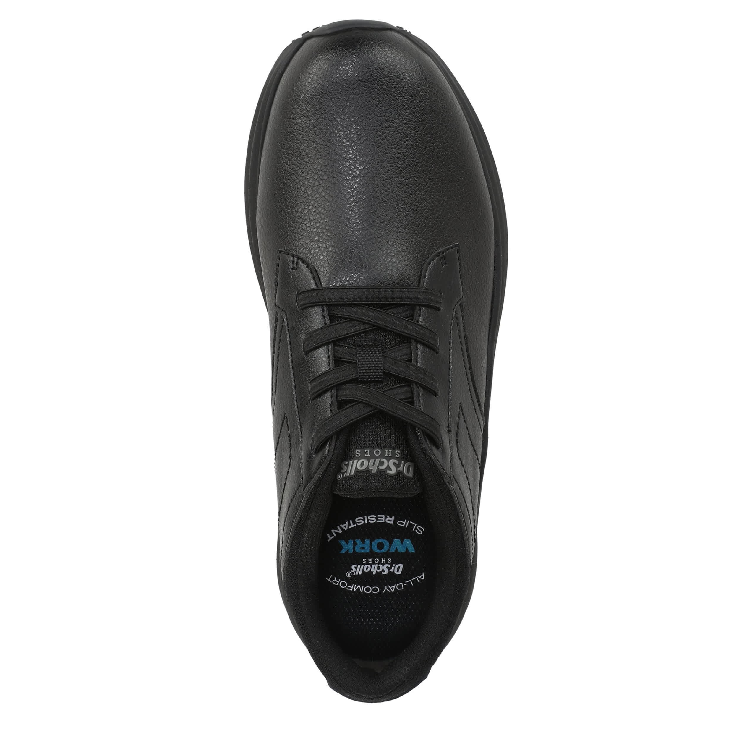 DR. SCHOLL'S-MENS LOCKED IN SLIP RESISTANT WORK SHOE-BLACK & 