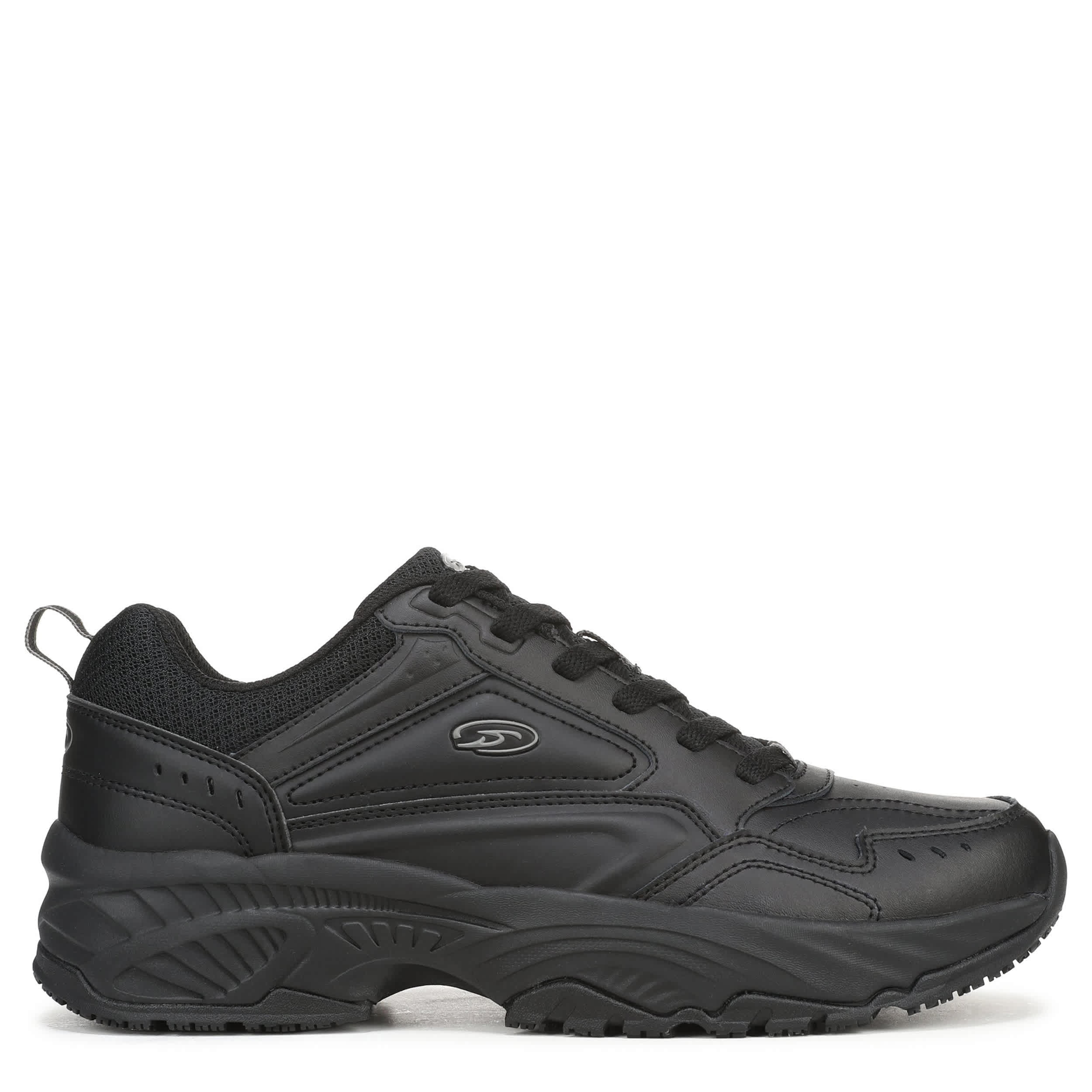 DR. SCHOLL'S-MENS SEBASTIAN SLIP RESISTANT WORK SHOE-BLACK & 