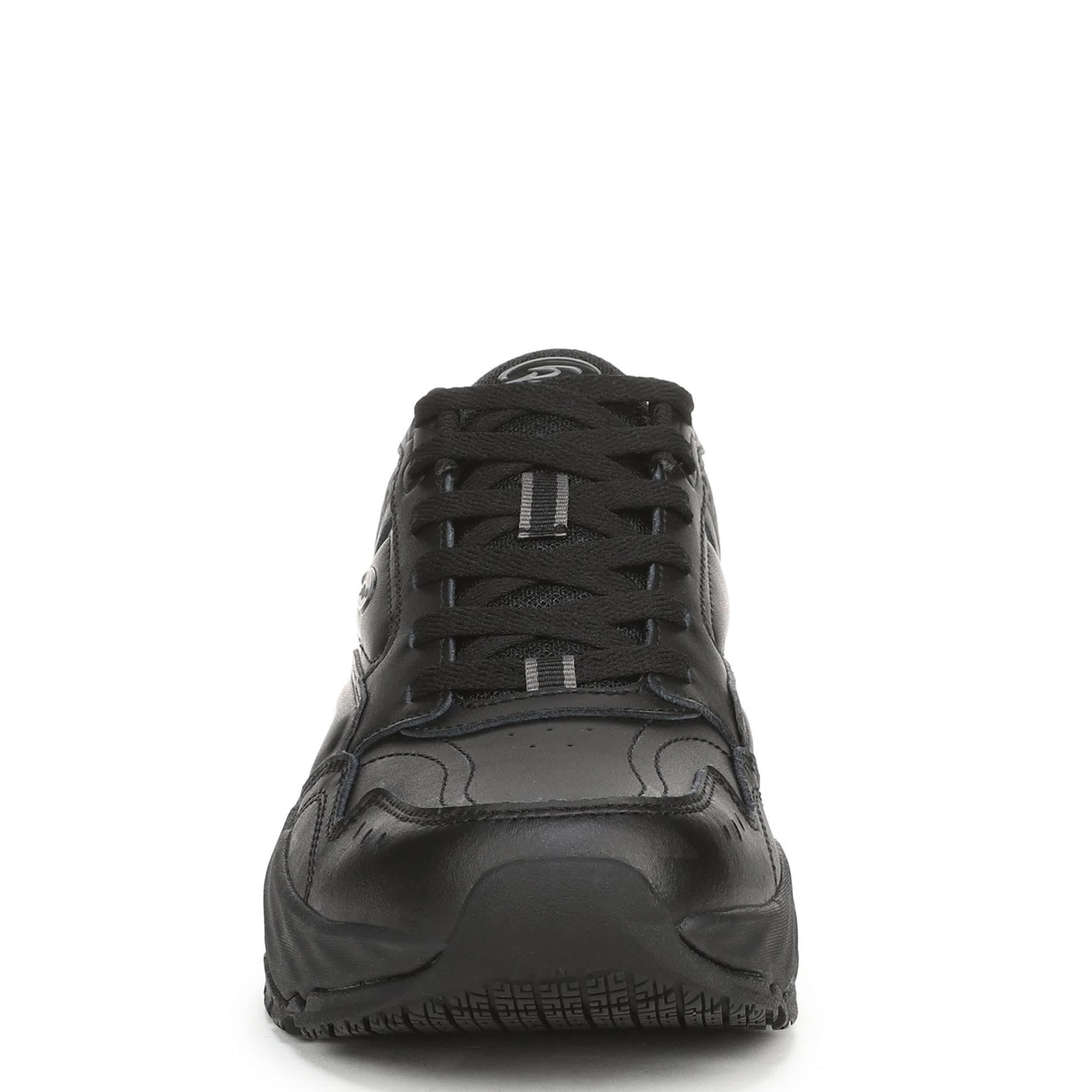 DR. SCHOLL'S-MENS SEBASTIAN SLIP RESISTANT WORK SHOE-BLACK & 