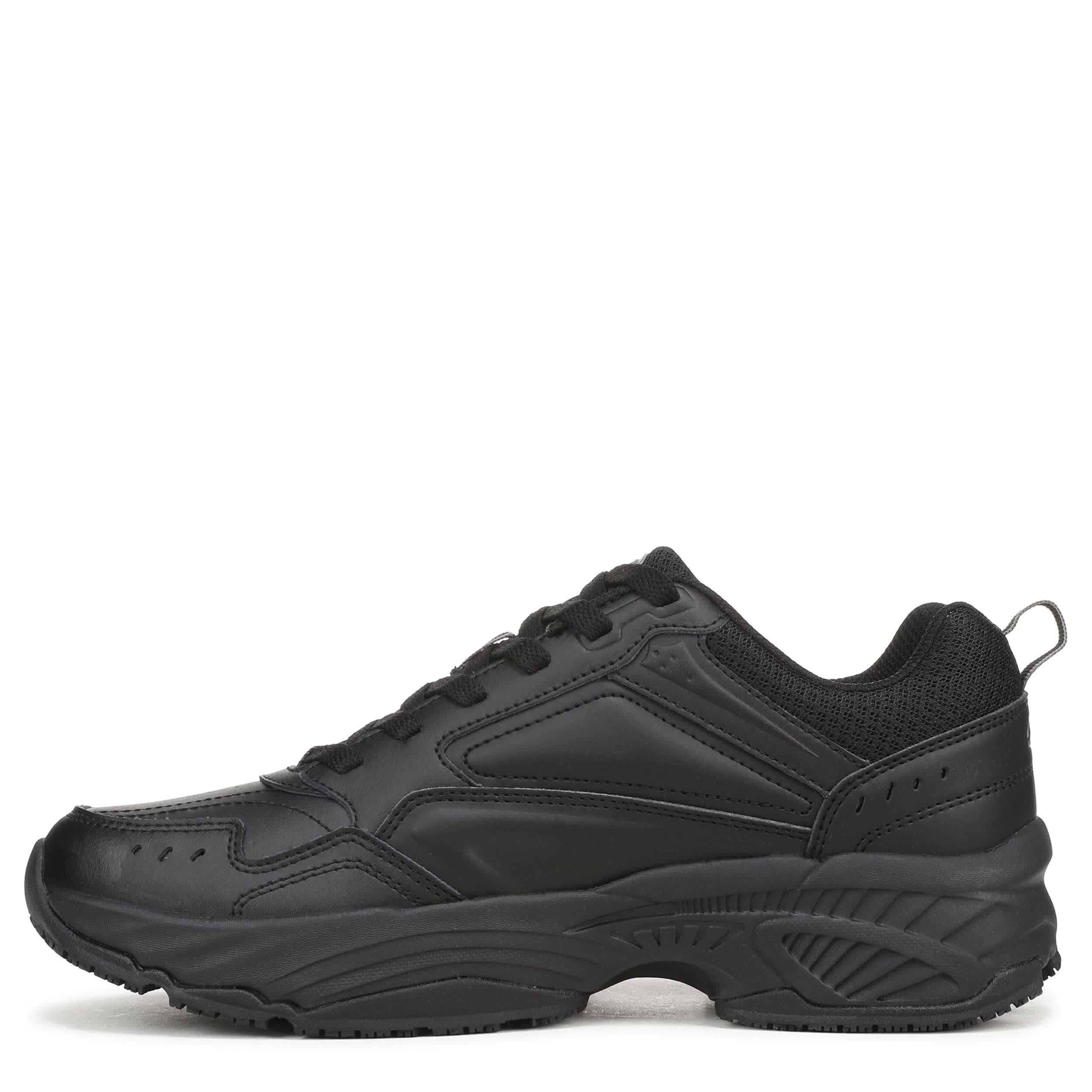 DR. SCHOLL'S-MENS SEBASTIAN SLIP RESISTANT WORK SHOE-BLACK & 