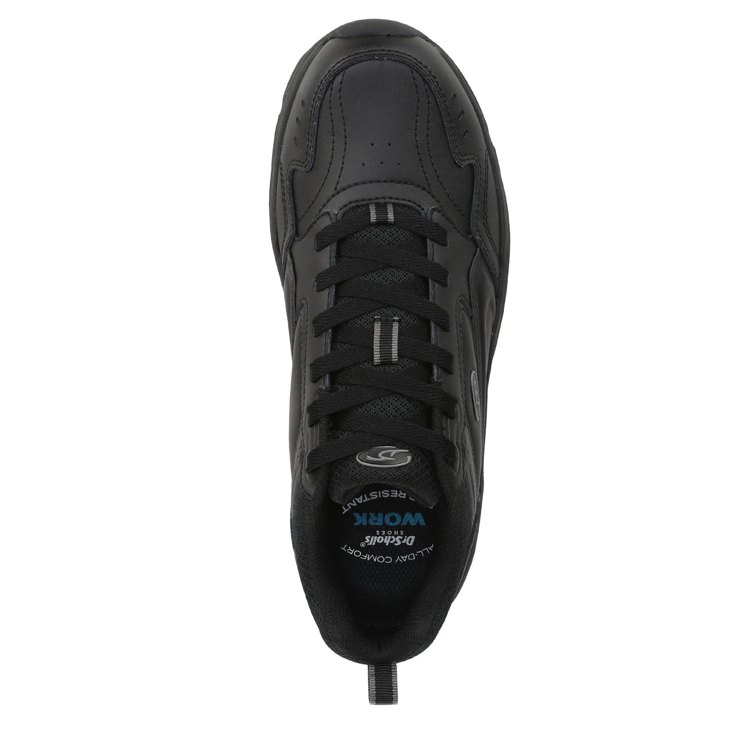 DR. SCHOLL'S-MENS SEBASTIAN SLIP RESISTANT WORK SHOE-BLACK & 