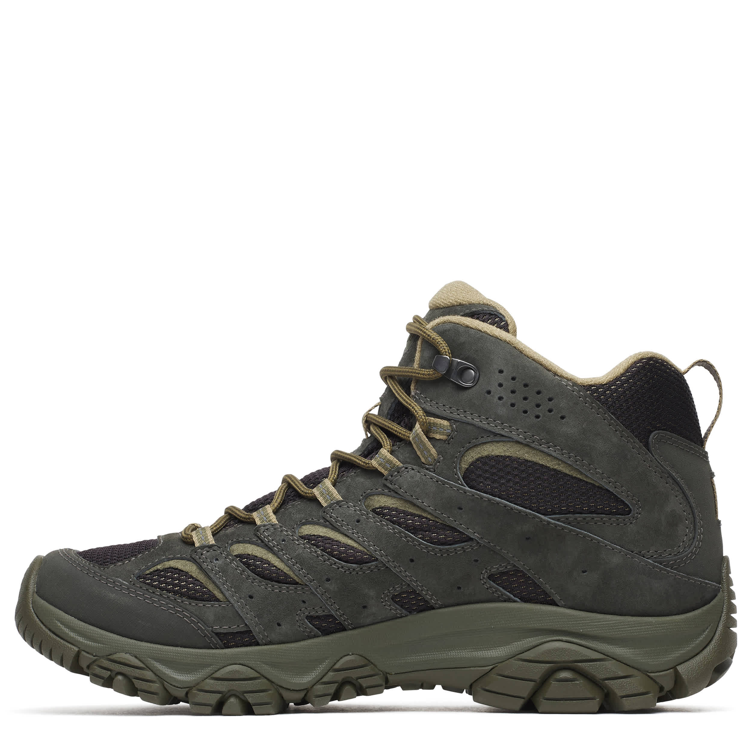 MERRELL-MENS MOAB 3 MID WP HIKING BOOT-BLACK & 