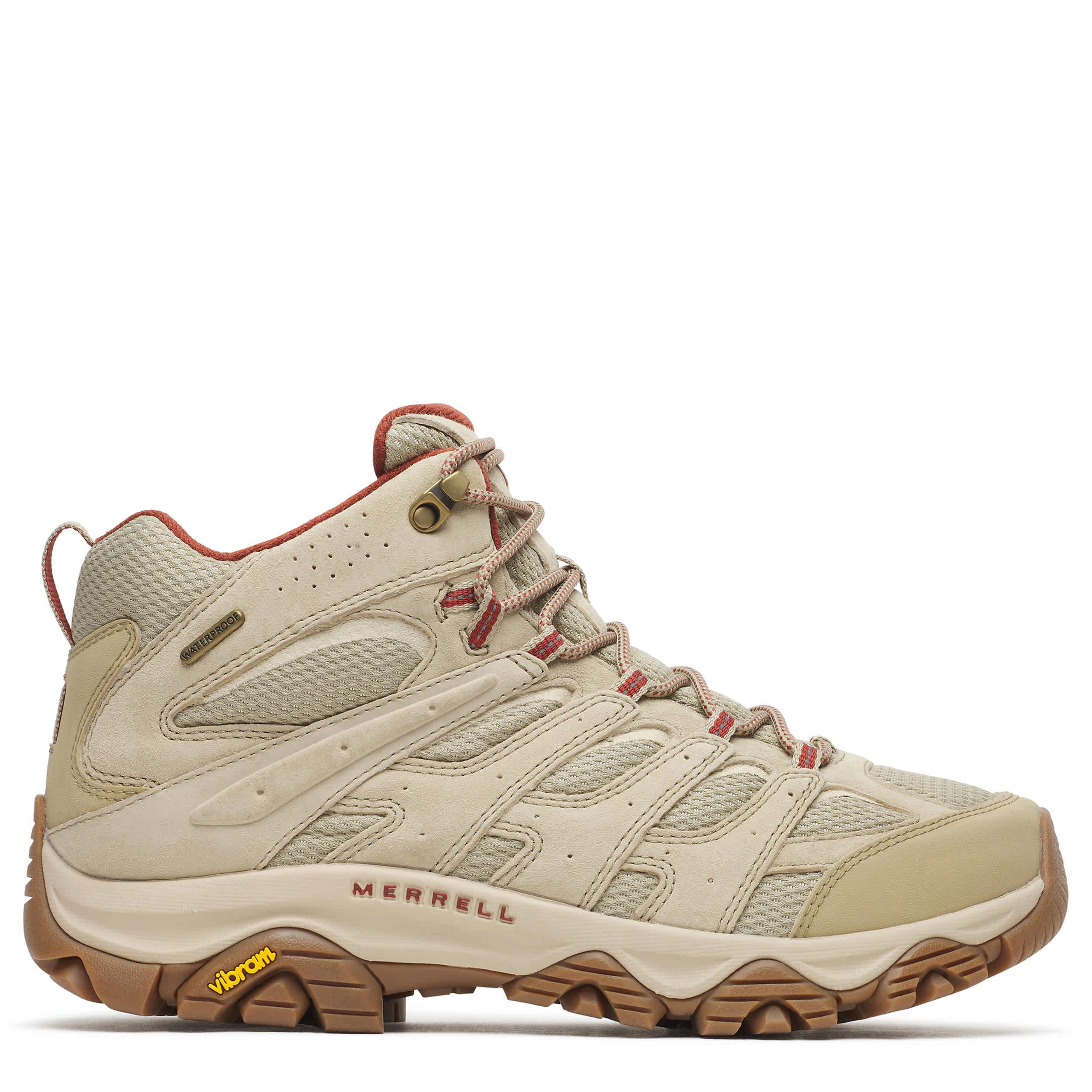 MERRELL-MENS MOAB 3 MID WP HIKING BOOT-BONE & LATTE