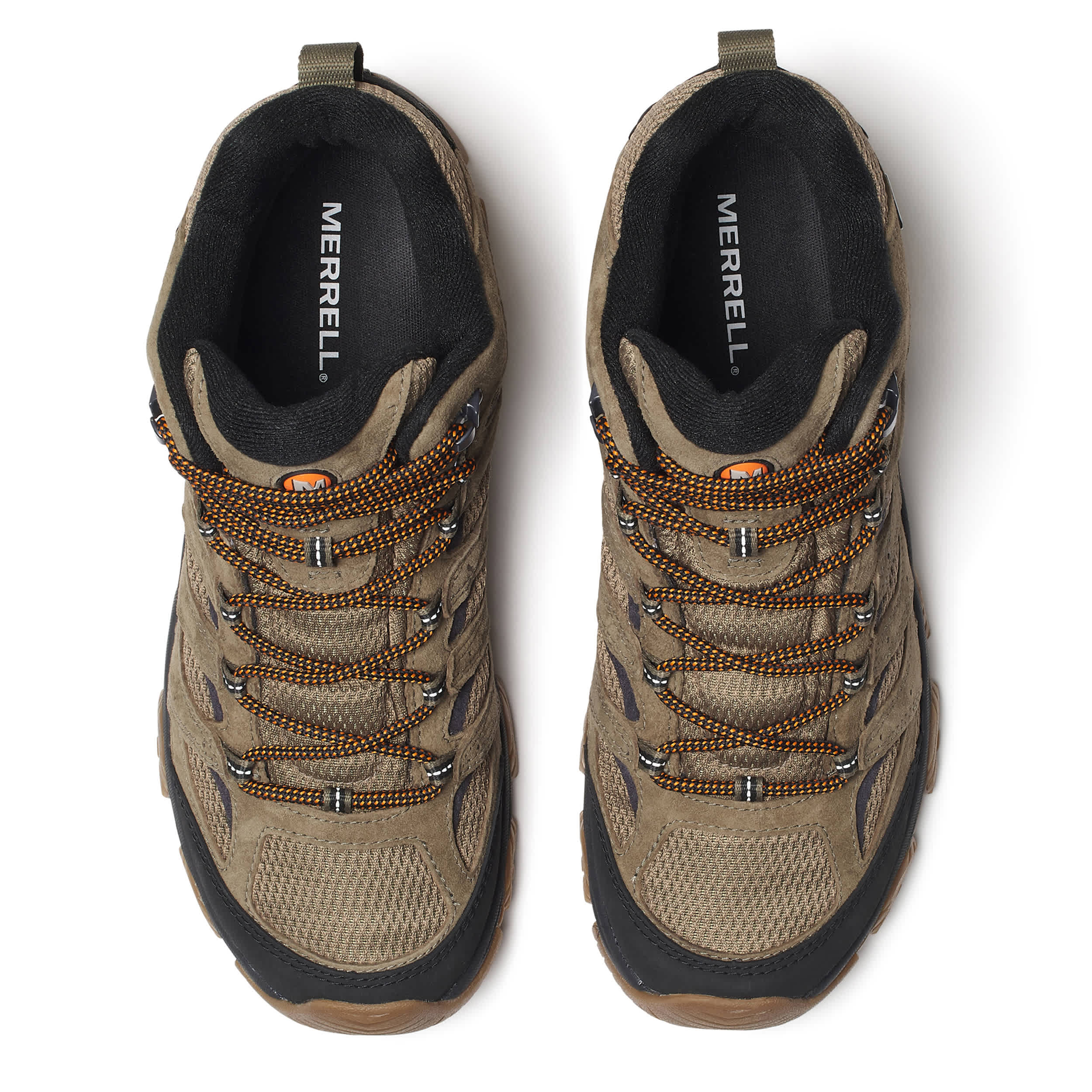 MERRELL-MENS MOAB 3 MID WP HIKING BOOT-DARK GREEN & RUST