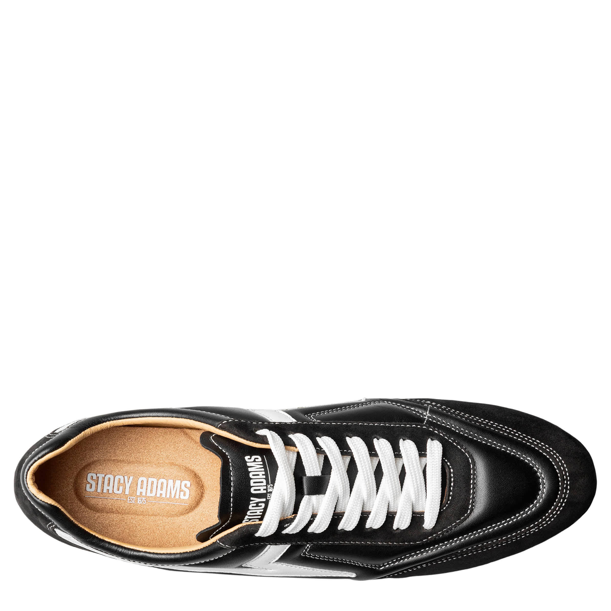 STACY ADAMS-MENS ACTION 150 SPORT FASHION SNEAKERS-BLACK & 