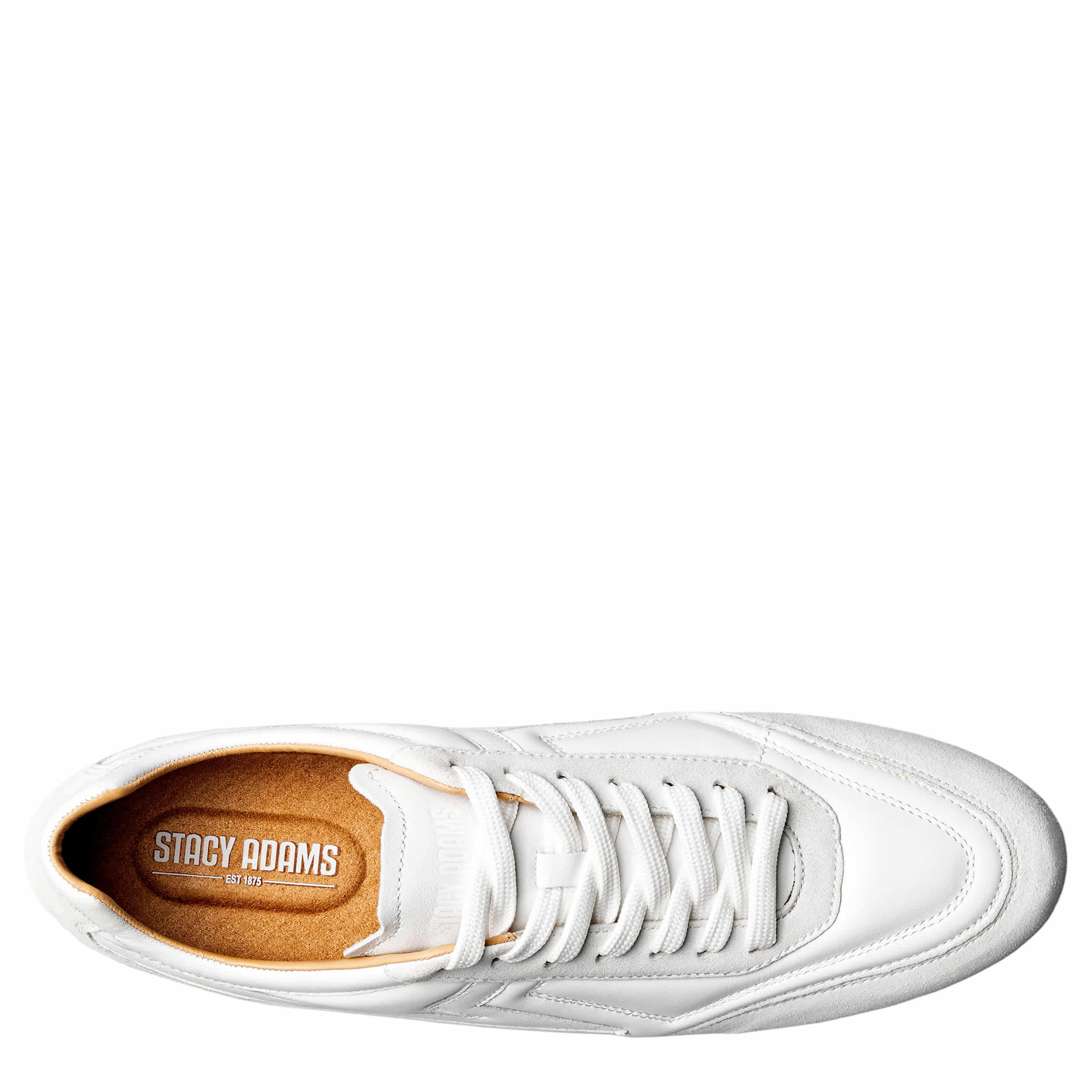 STACY ADAMS-MENS ACTION 150 SPORT FASHION SNEAKERS-WHITE & 