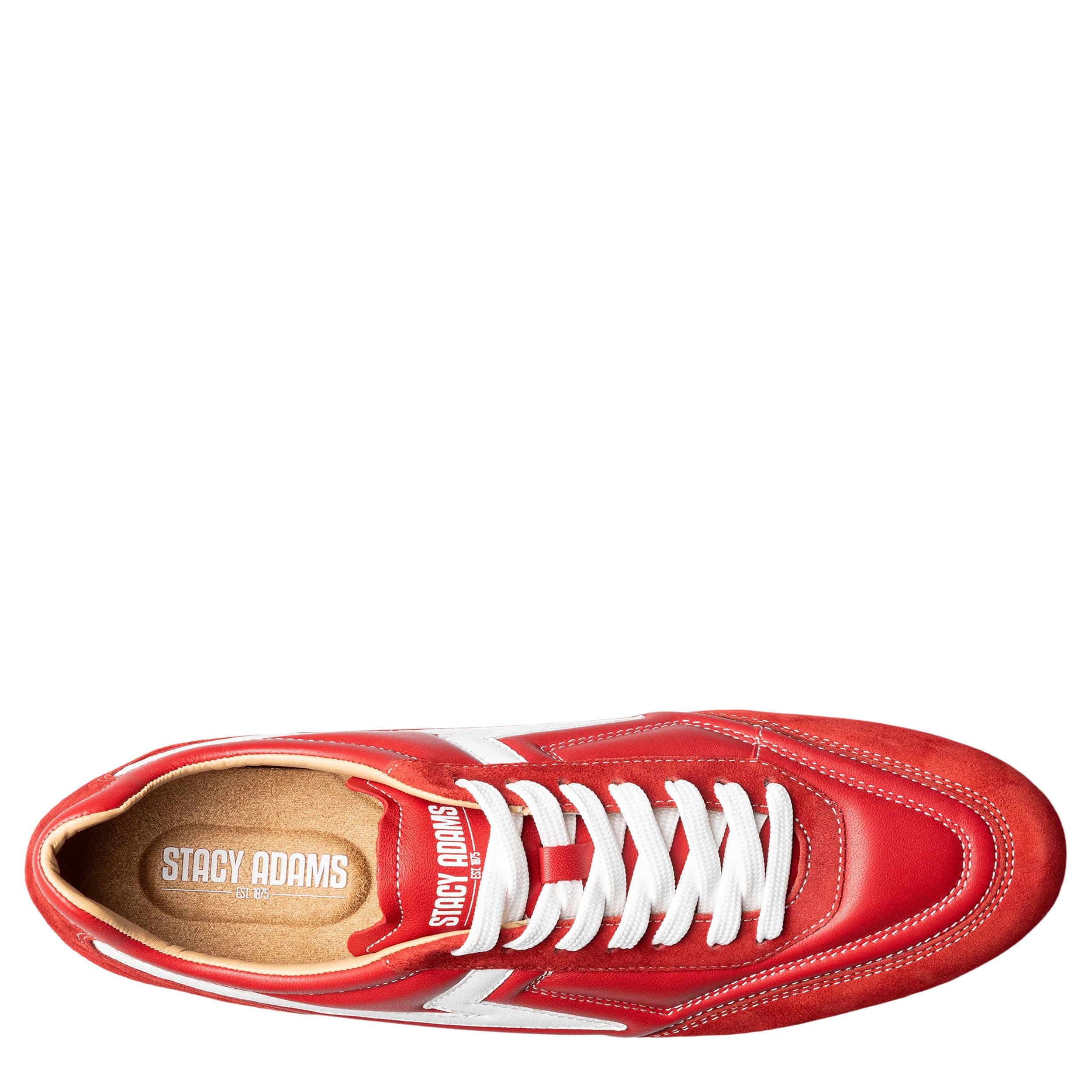 STACY ADAMS-MENS ACTION 150 SPORT FASHION SNEAKERS-RED & 