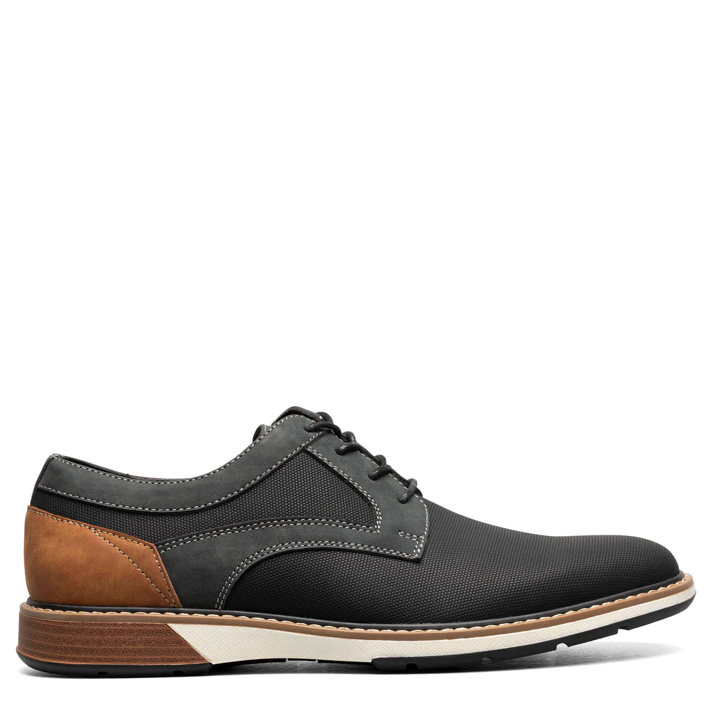 STACY ADAMS-MENS PHINEAS OXFORDS-BLACK & 