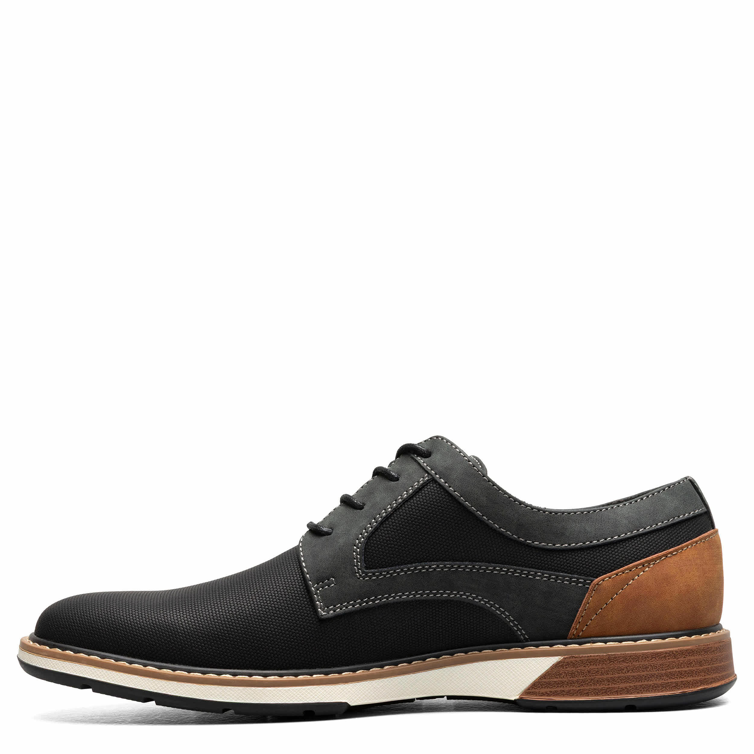 STACY ADAMS-MENS PHINEAS OXFORDS-BLACK & 