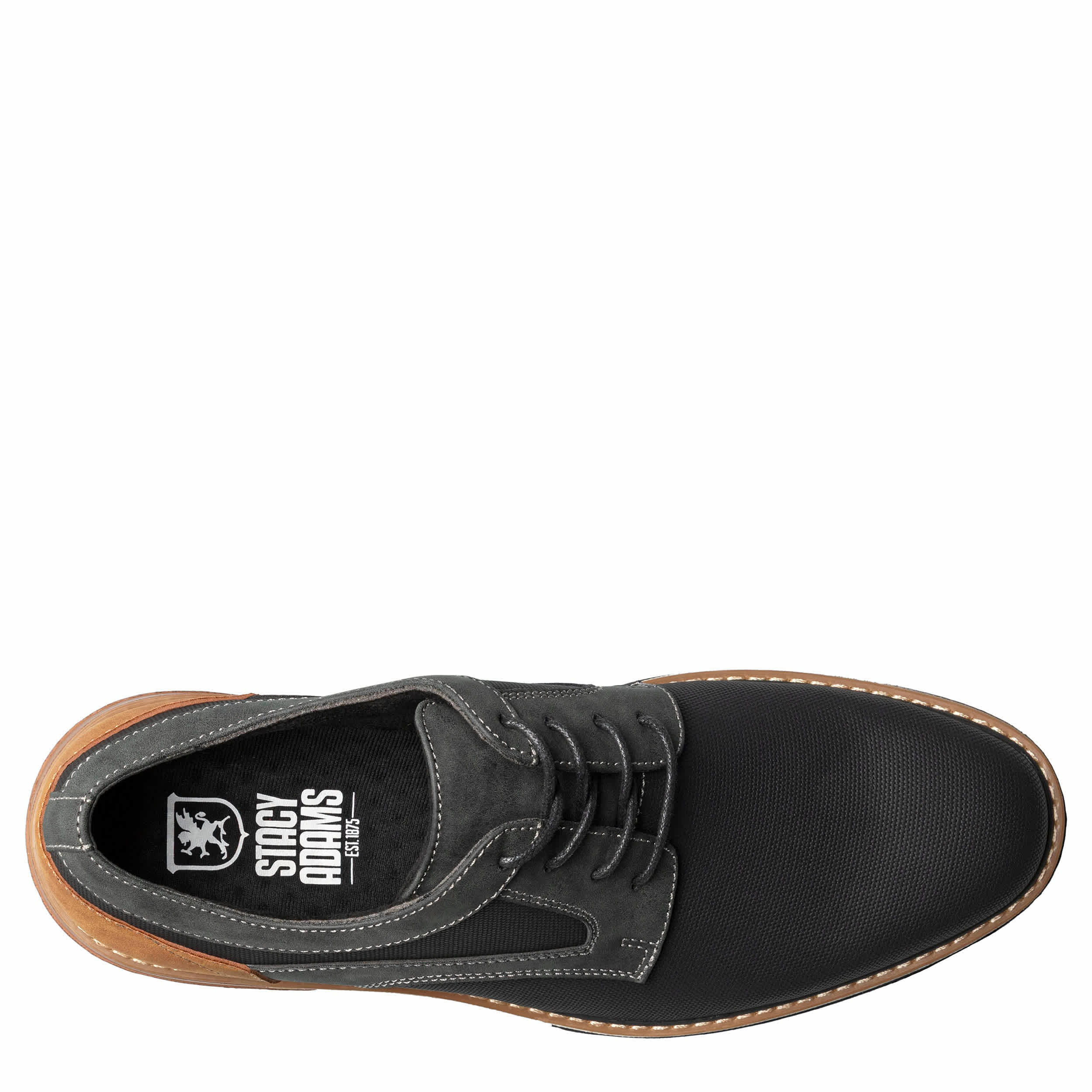 STACY ADAMS-MENS PHINEAS OXFORDS-BLACK & 